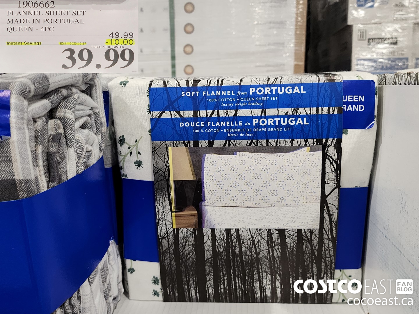 1906662 FLANNEL SHEET SET MADE IN PORTUGAL QUEEN - 4PC ($10.00 INSTANT SAVINGS EXPIRES ON 2023-12-17) $39.99