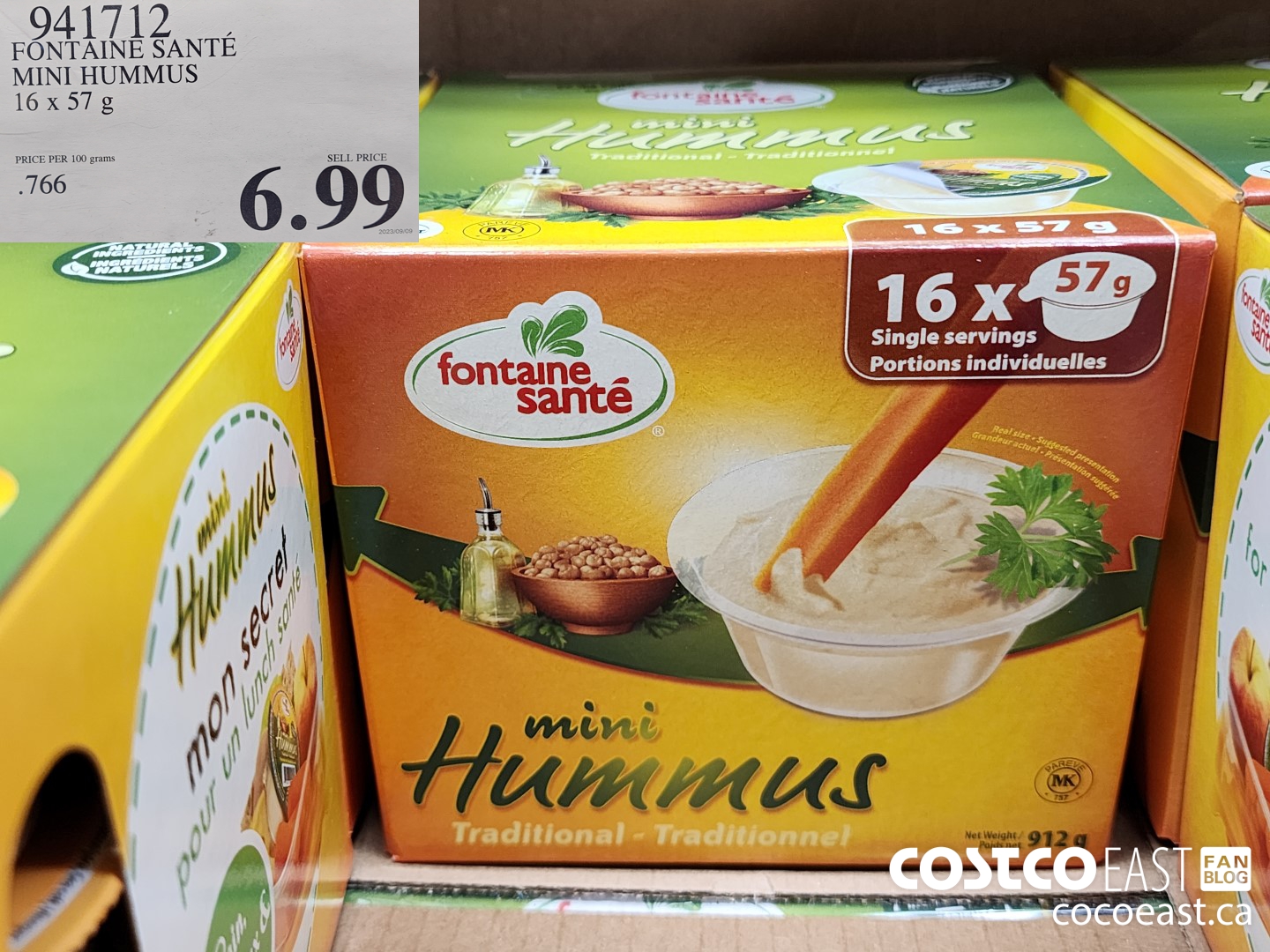 941712 FONTAINE SANTE MINI HUMMUS 16 X 57 G $6.99