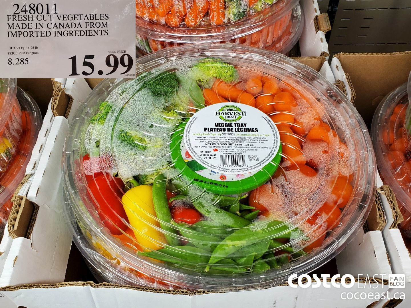 248011 FRESH CUT VEGETABLES MADE IN CANADA FROM IMPORTED INGREDIENTS $15.99