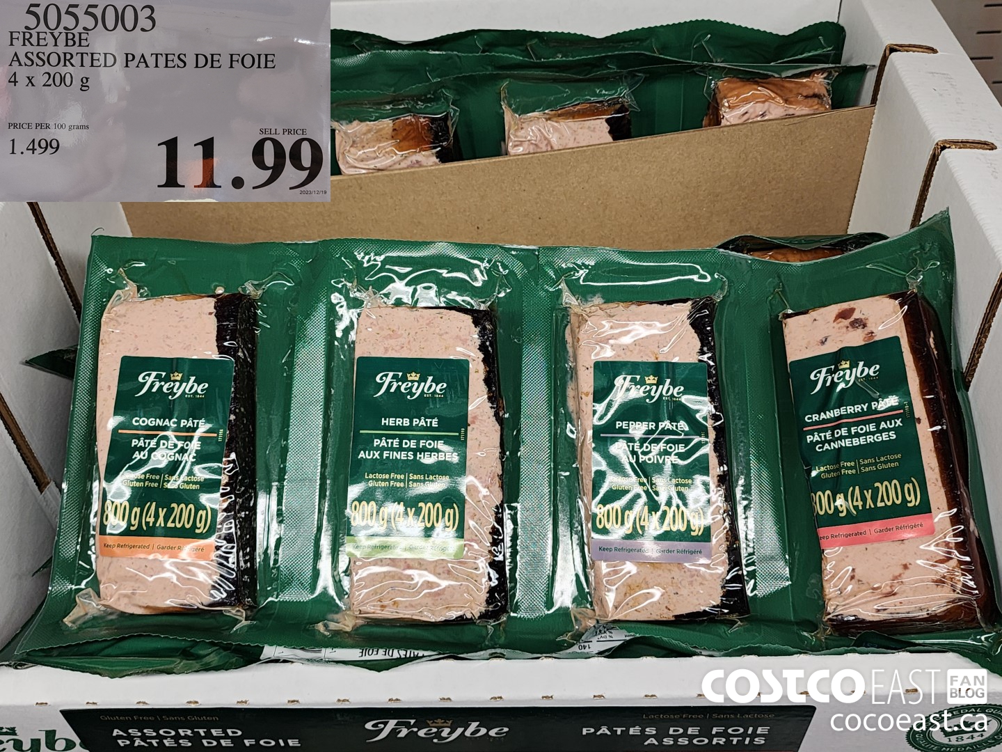 5055003 FREYBE ASSORTED PATE DE FOIS 4 X 200 G $11.99