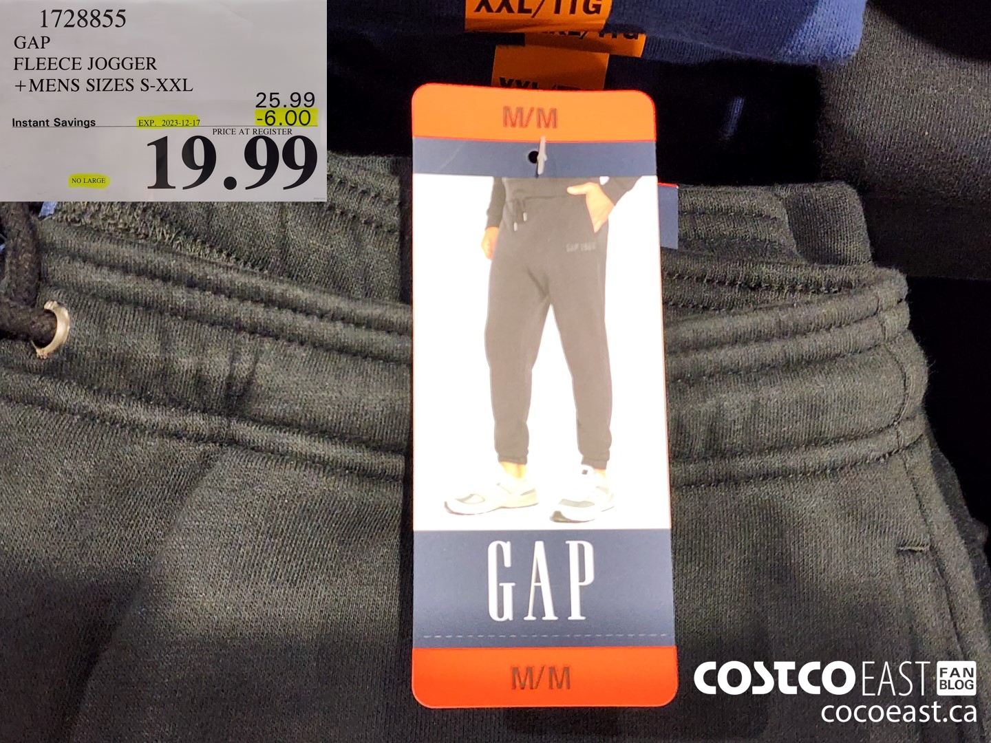 1728855 GAP FLEECE JOGGER +MENS SIZES S-XXL ($6.00 INSTANT SAVINGS EXPIRES ON 2023-12-17) $19.99