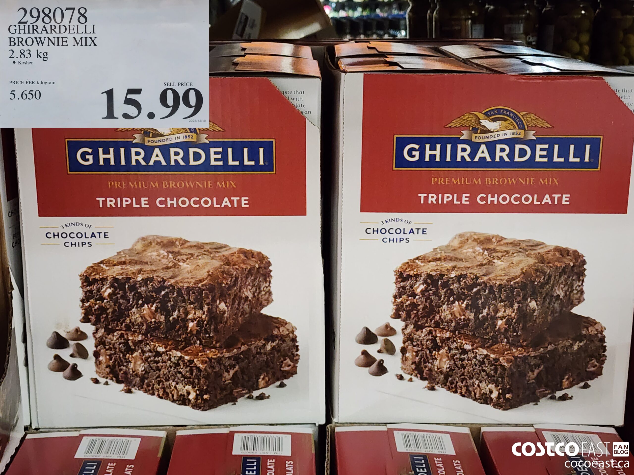 298078 GHIRARDELLI BROWNIE MIX 2.83 KG $15.99