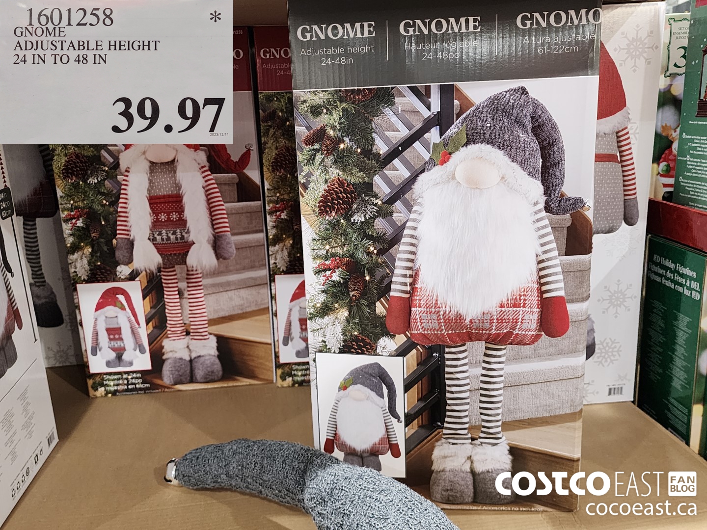 1601258 GNOME ADJUSTABLE HEIGHT 24 IN TO 48 IN $39.97