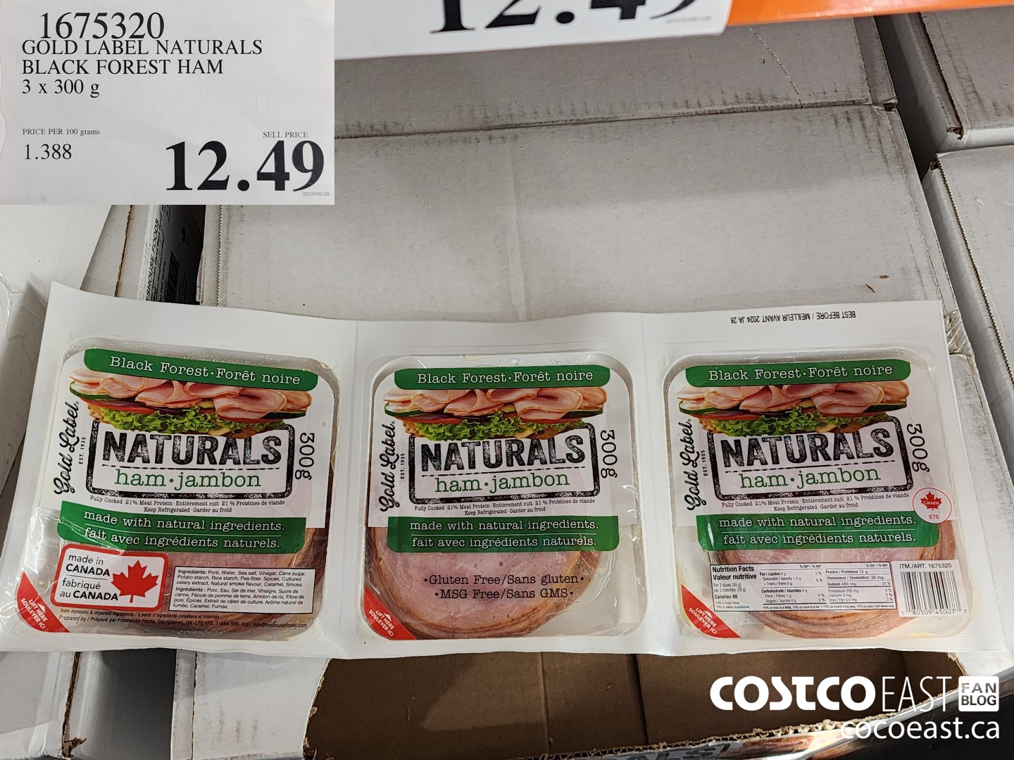 1675320 GOLD LABEL NATURALS BLACK FOREST HAM 3 x 300 g $12.49