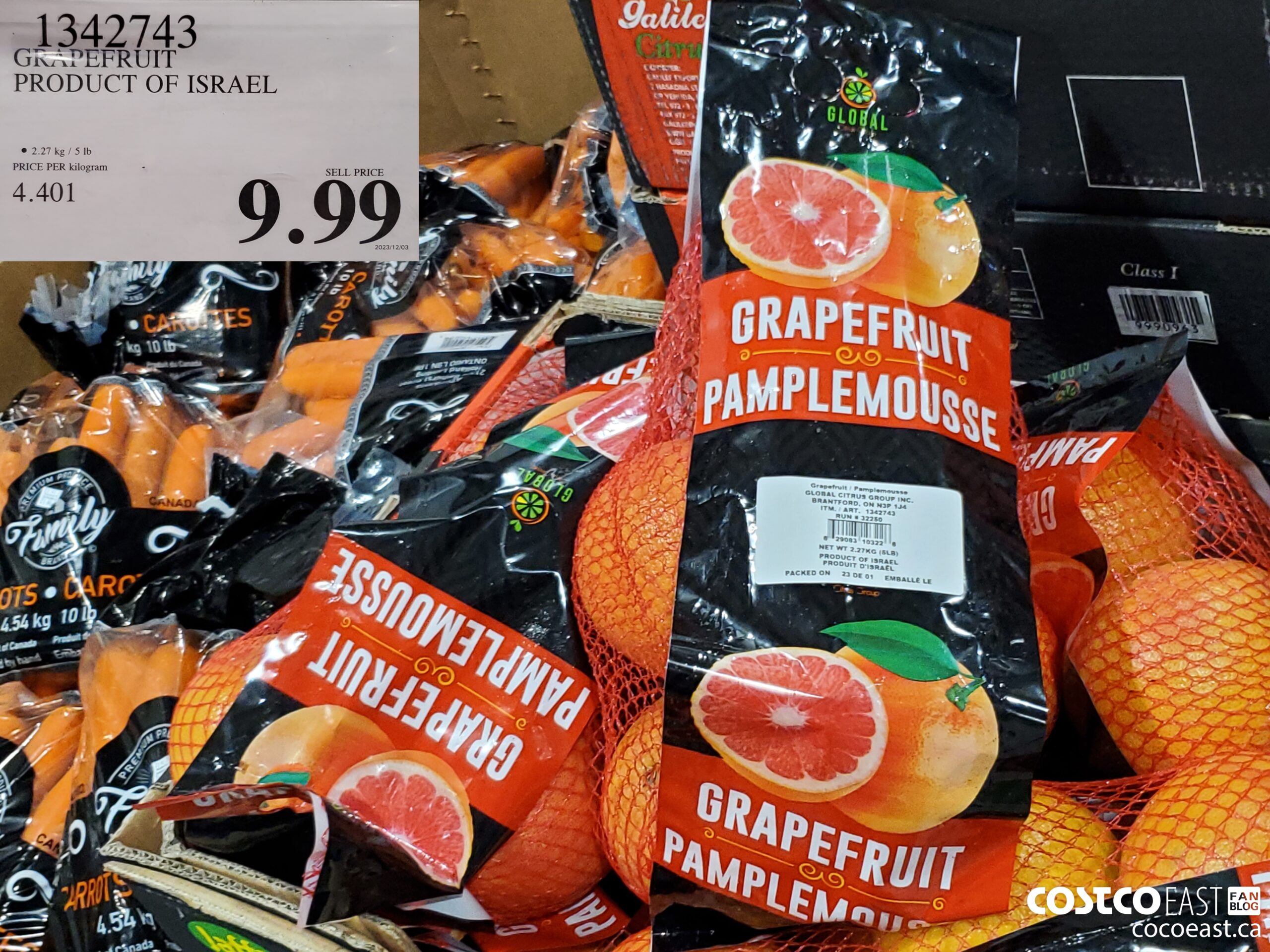 1342743 GRAPEFRUIT PRODUCT OF ISREAL $9.99