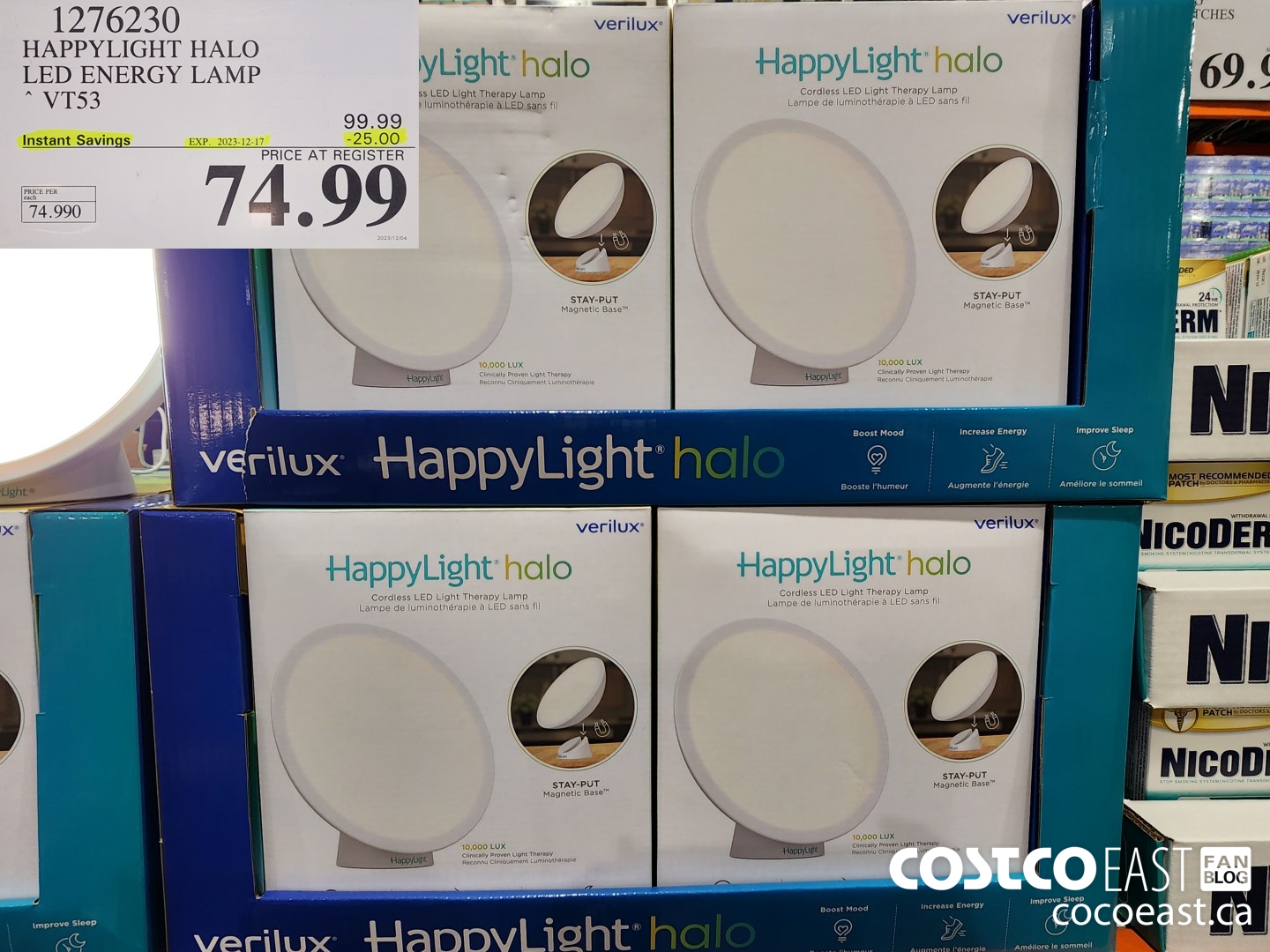 1276230 HAPPYLIGHT HALO LED ENERGY LAMP VT53 ($25.00 INSTANT SAVINGS EXPIRES ON 2023-12-17) $74.99