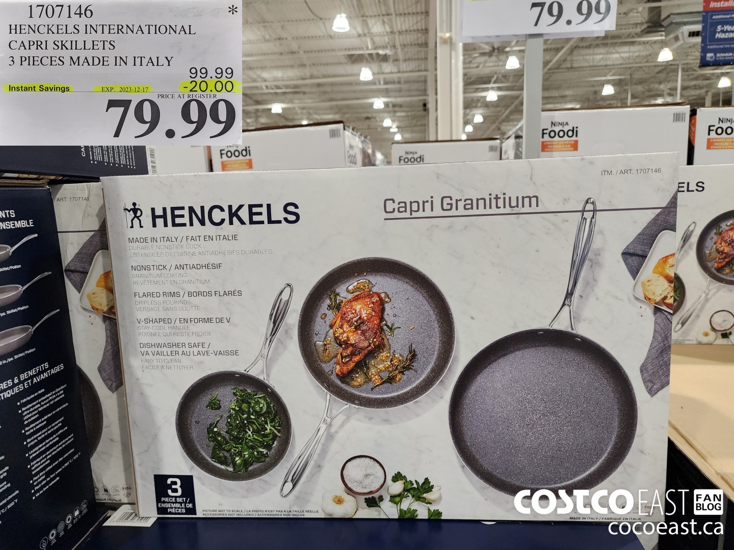 1707146 HENCKELS INTERNATIONAL CAPRI SKILLETS 3 PIECES MADE IN ITALY ($20.00 INSTANT SAVINGS EXPIRES ON 2023-12-17) $79.99