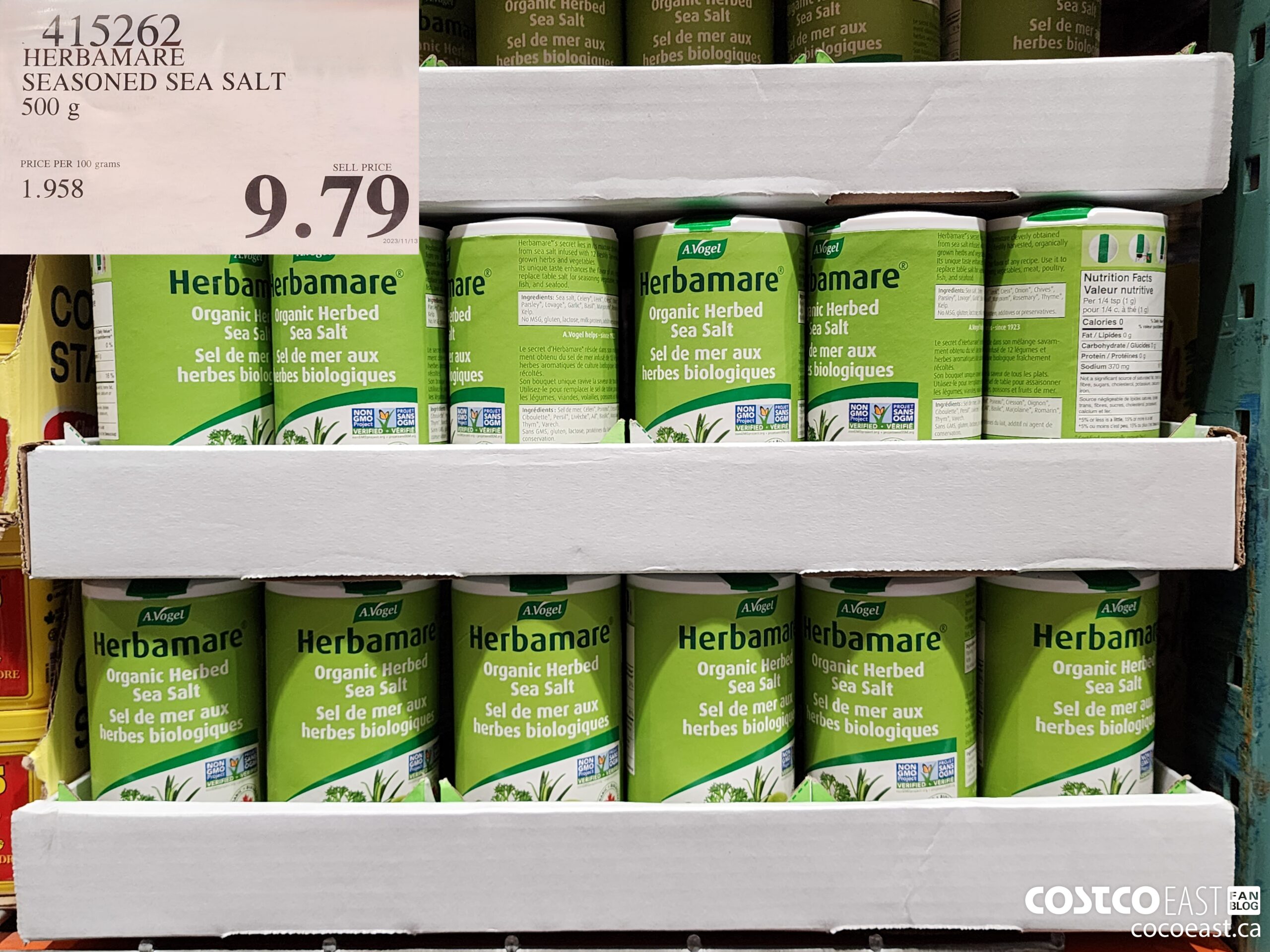 415262 HERBAMARE SEASONED SEA SALT 500 G $9.79