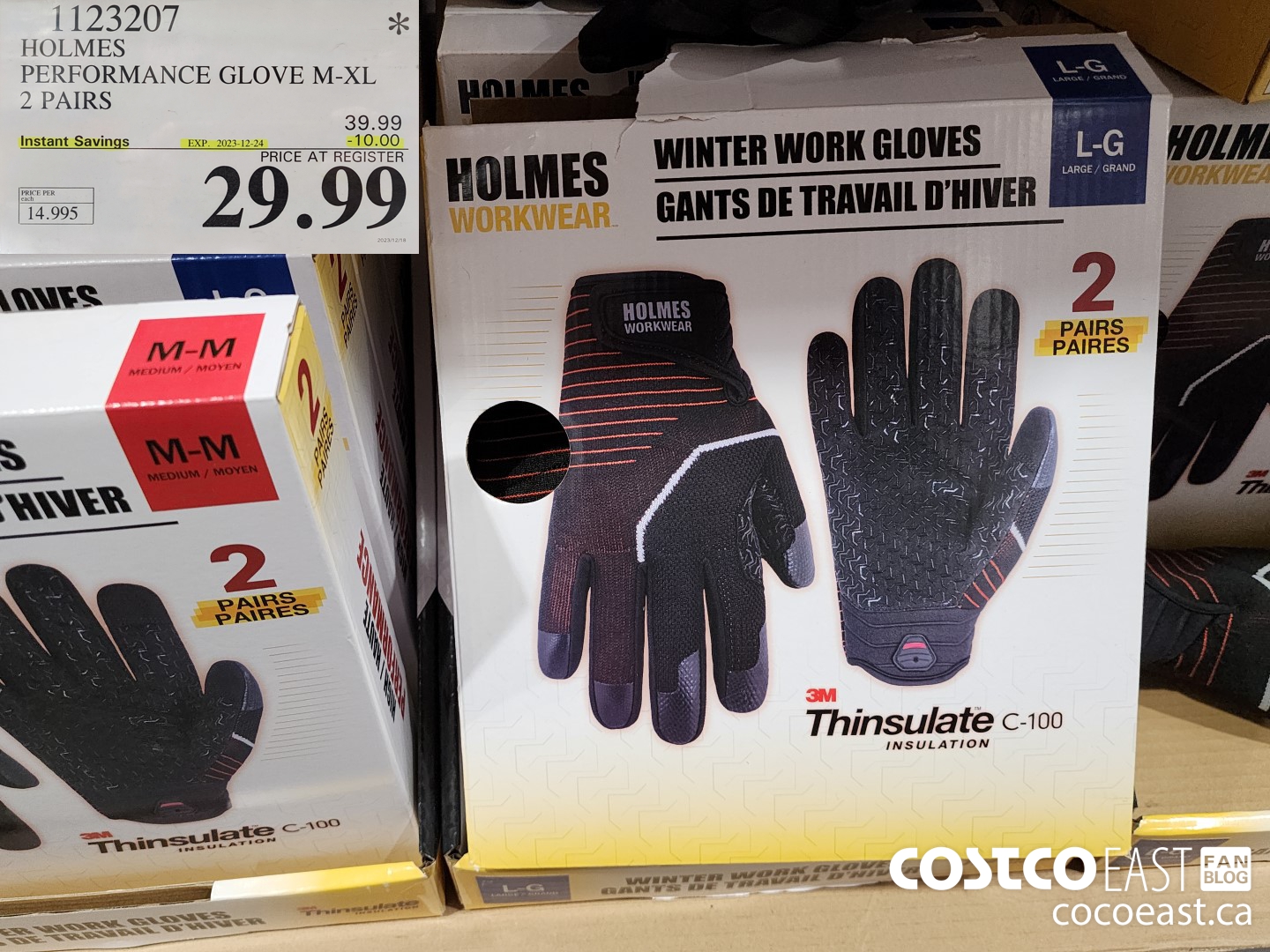 1123207 HOLMES PERFORMANCE GLOVE M-XL 2 PAIRS ($10.00 INSTANT SAVINGS EXPIRES ON 2023-12-24) $29.99