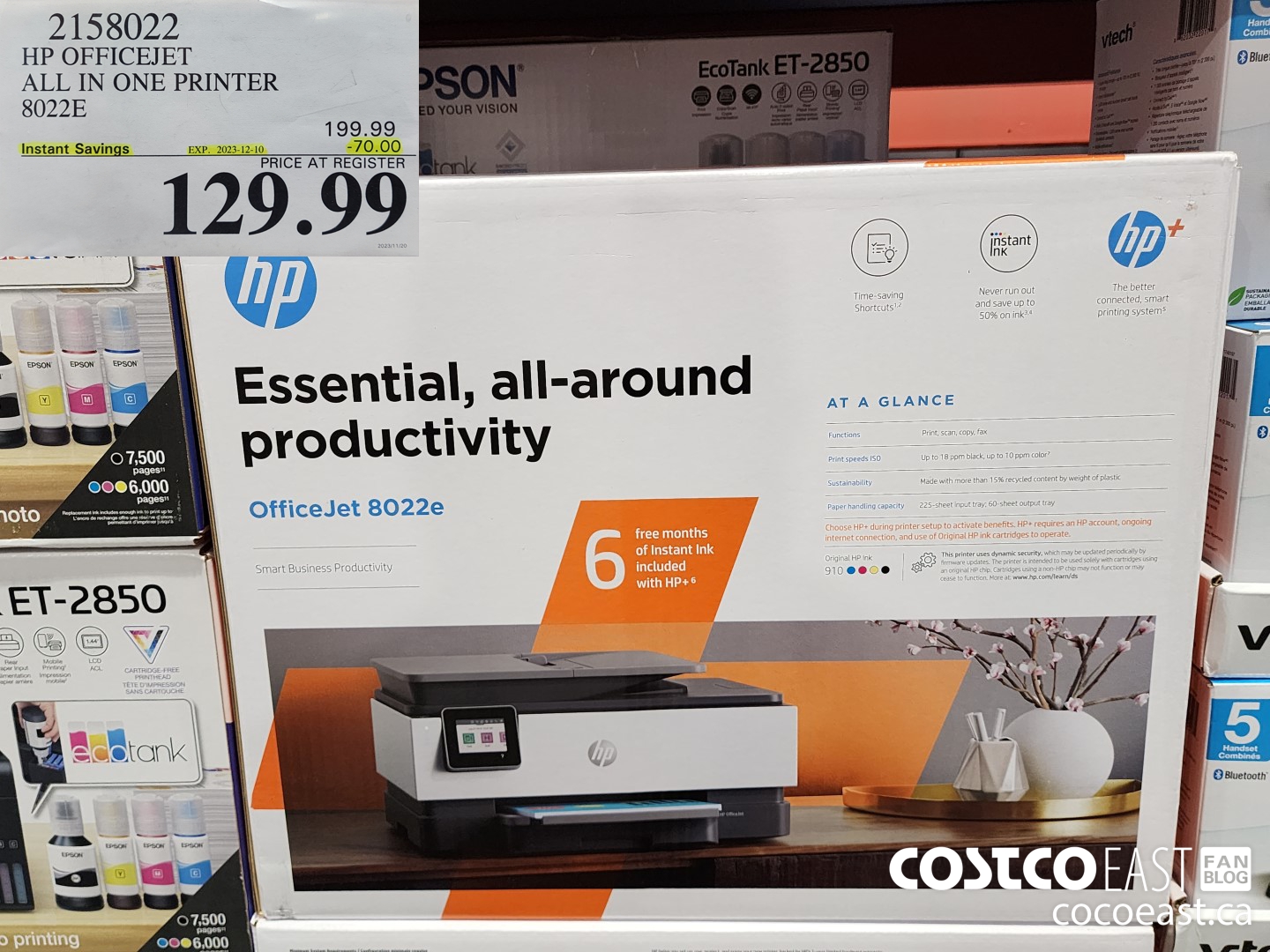 2158022 HP OFFICEJET ALL IN ONE PRINTER 8022E ($70.00 INSTANT SAVINGS EXPIRES ON 2023-12-10) $129.99