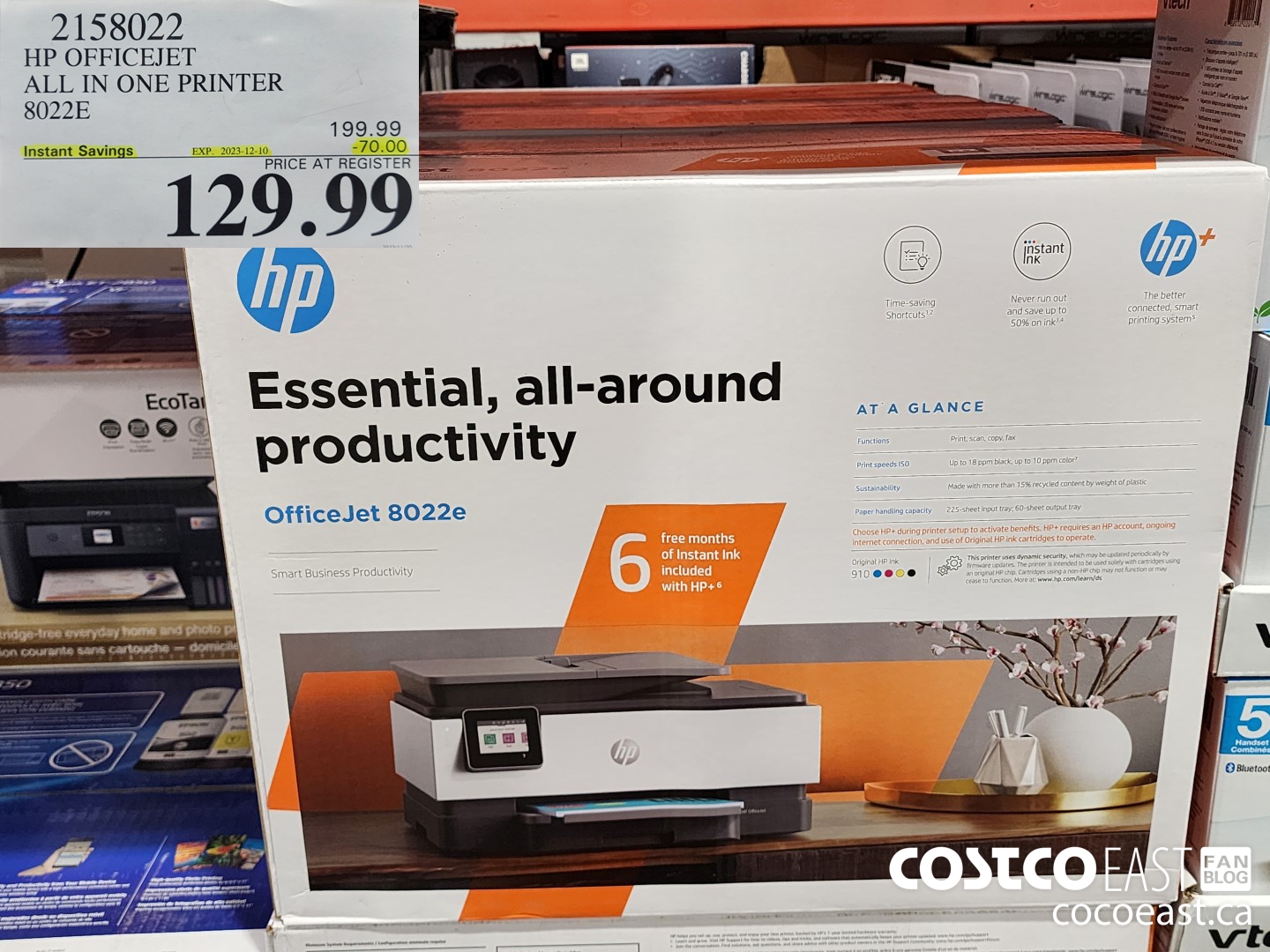 2158022 HP OFFICEJET ALL IN ONE PRINTER 8022E ($70.00 INSTANT SAVINGS EXPIRES ON 2023-12-10) $129.99