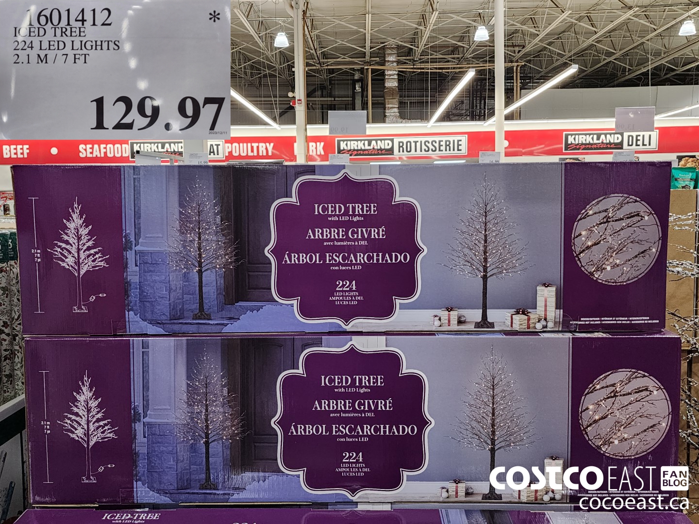 1601412 ICED TREE 224 LED LIGHTS 2.1 M / 7FT $129.97