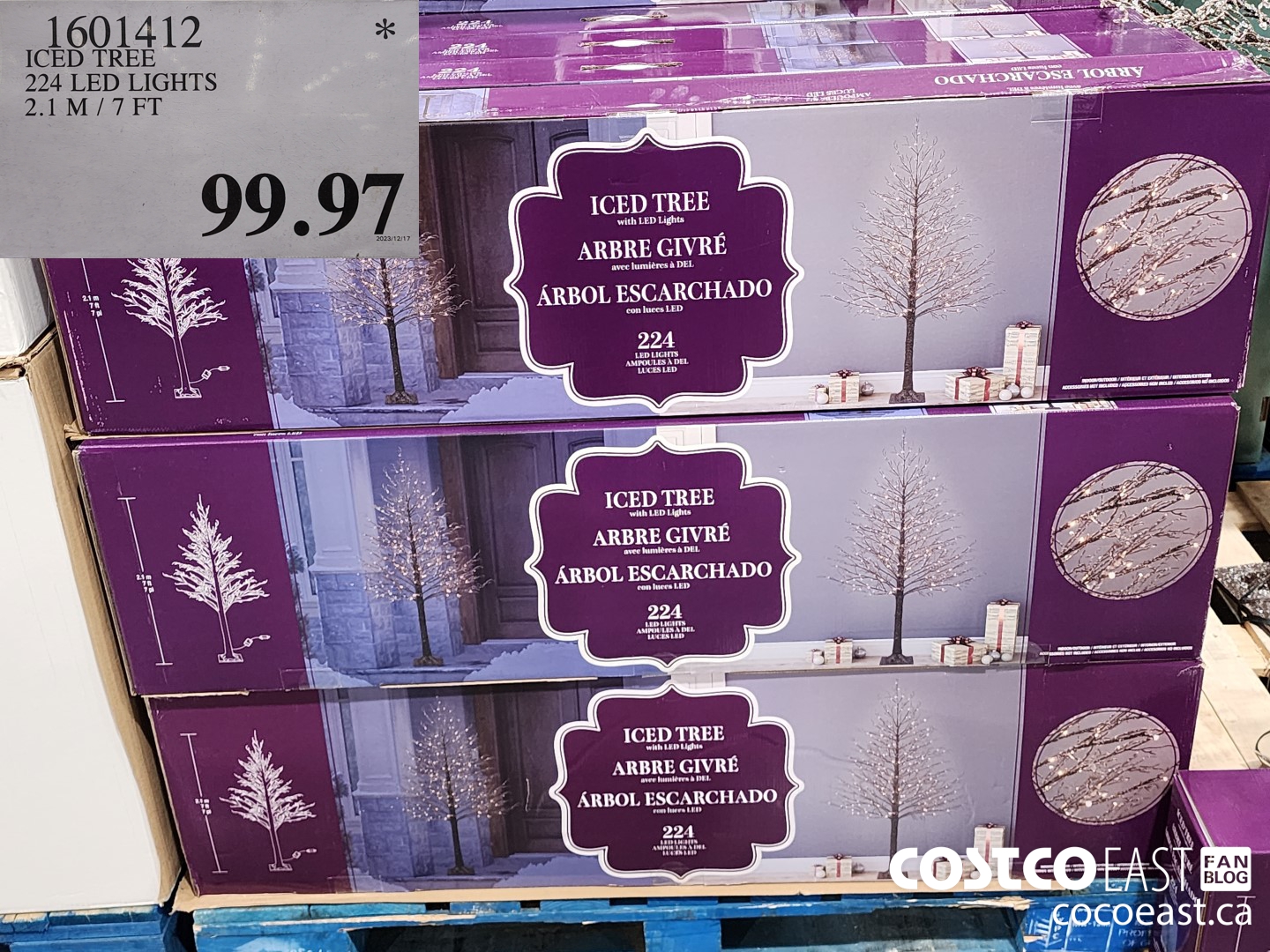 1601412 ICED TREE 224 LED LIGHTS 2.1 M / 7FT $99.97