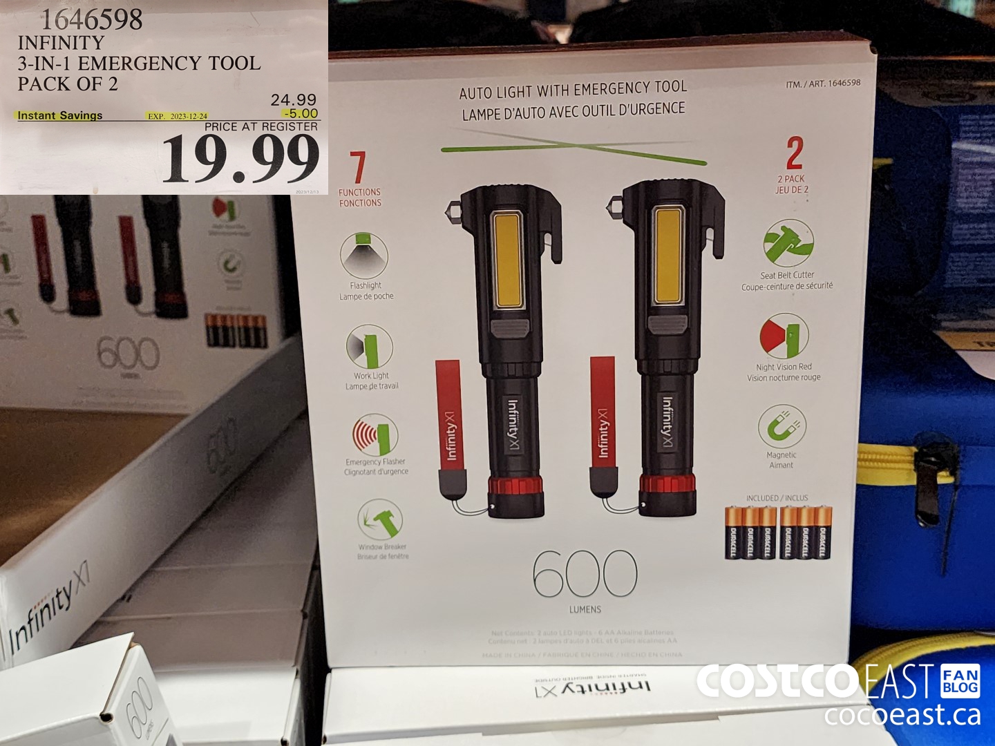 1646598 INFINITY 3-IN-1 EMERGENCY TOOL PACK OF 2 ($5.00 INSTANT SAVINGS EXPIRES ON 2023-12-24) $19.99