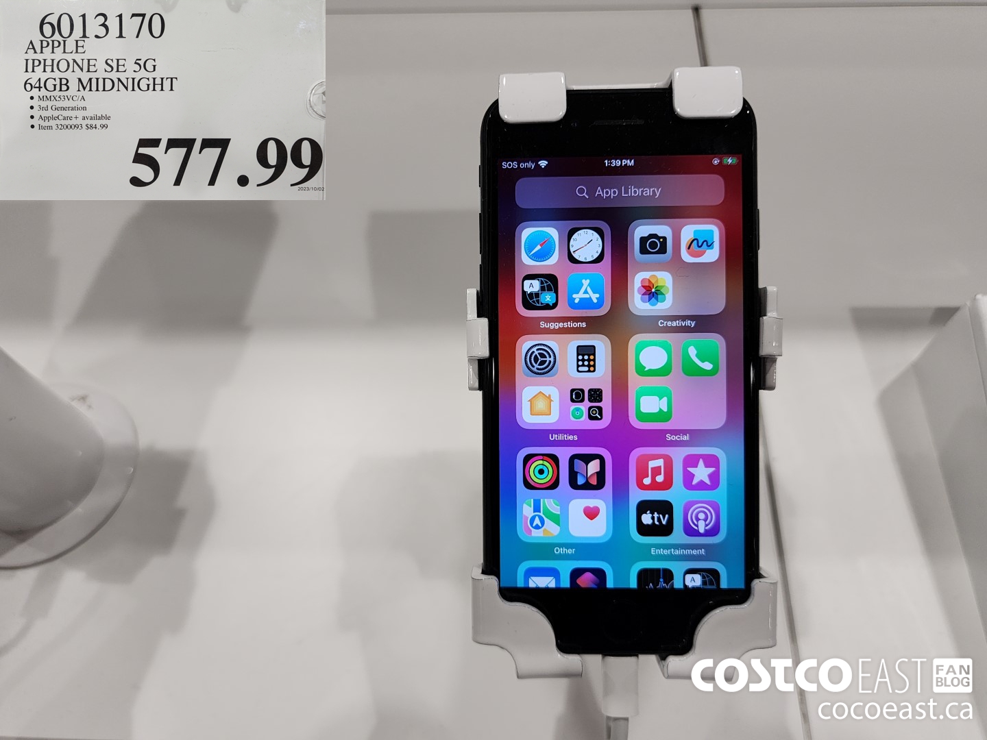 6013170 IPHONE SE 5G 64GB MIDNIGHT $577.99