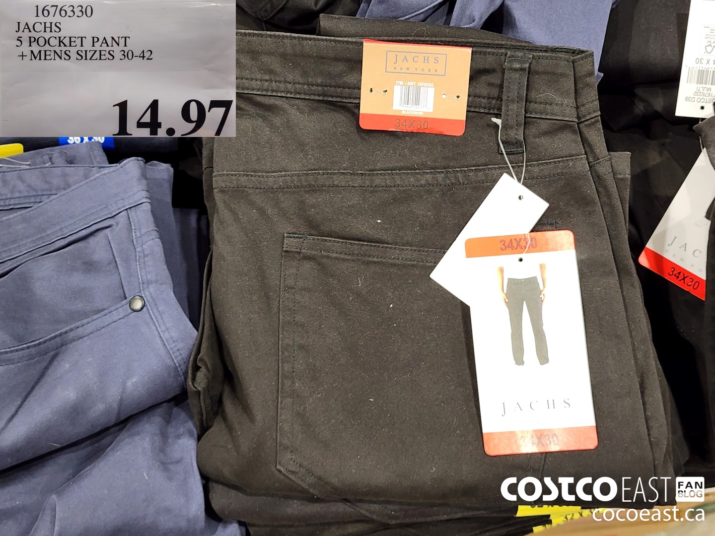 1676330 JACHS 5 POCKET PANT +MENS SIZES 30-42 $14.97