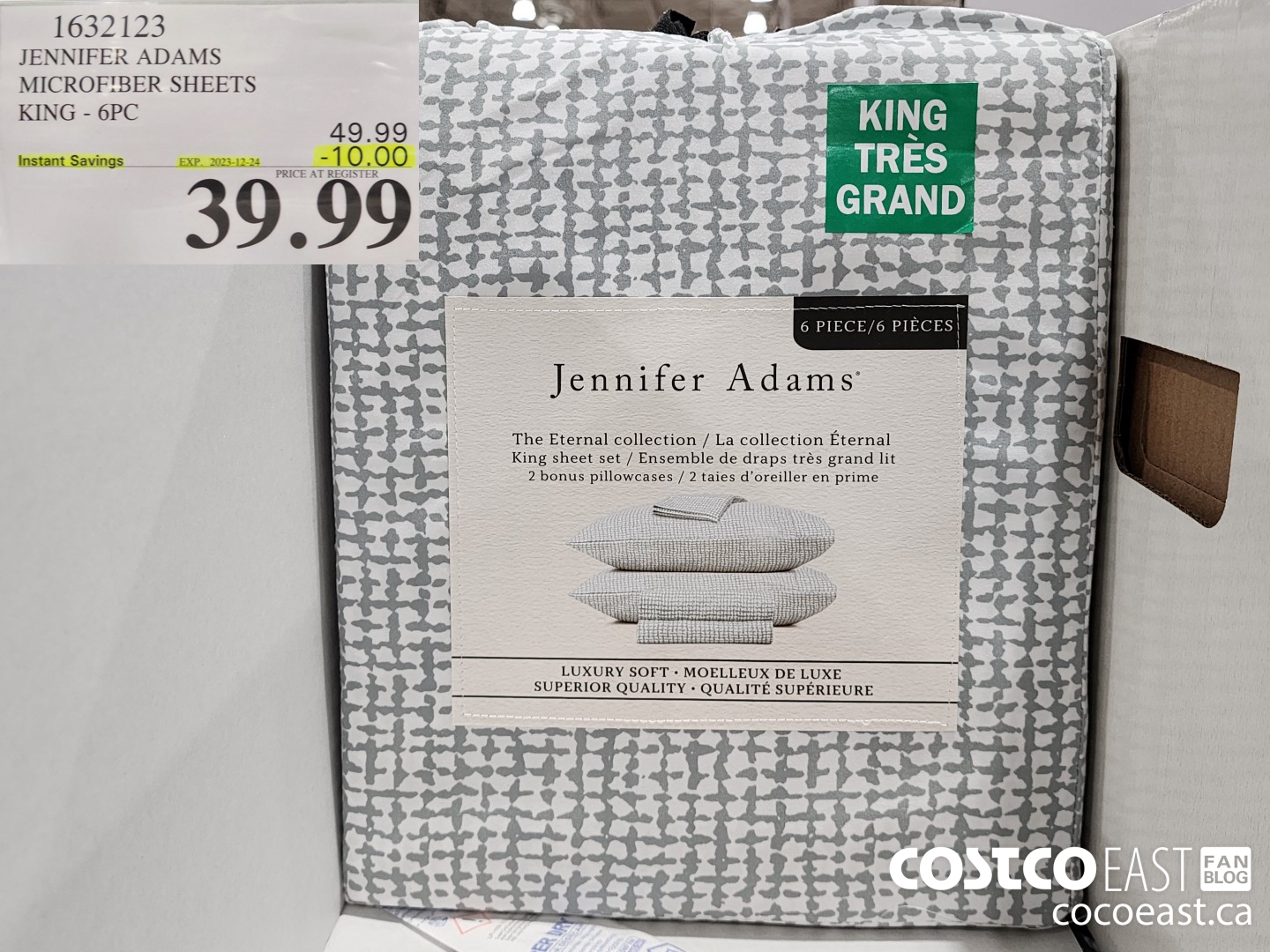 1632123 JENNIFER ADAMS MICROFIBER SHEETS KING - 6PC ($10.00 INSTANT SAVINGS EXPIRES ON 2023-12-24) $39.99