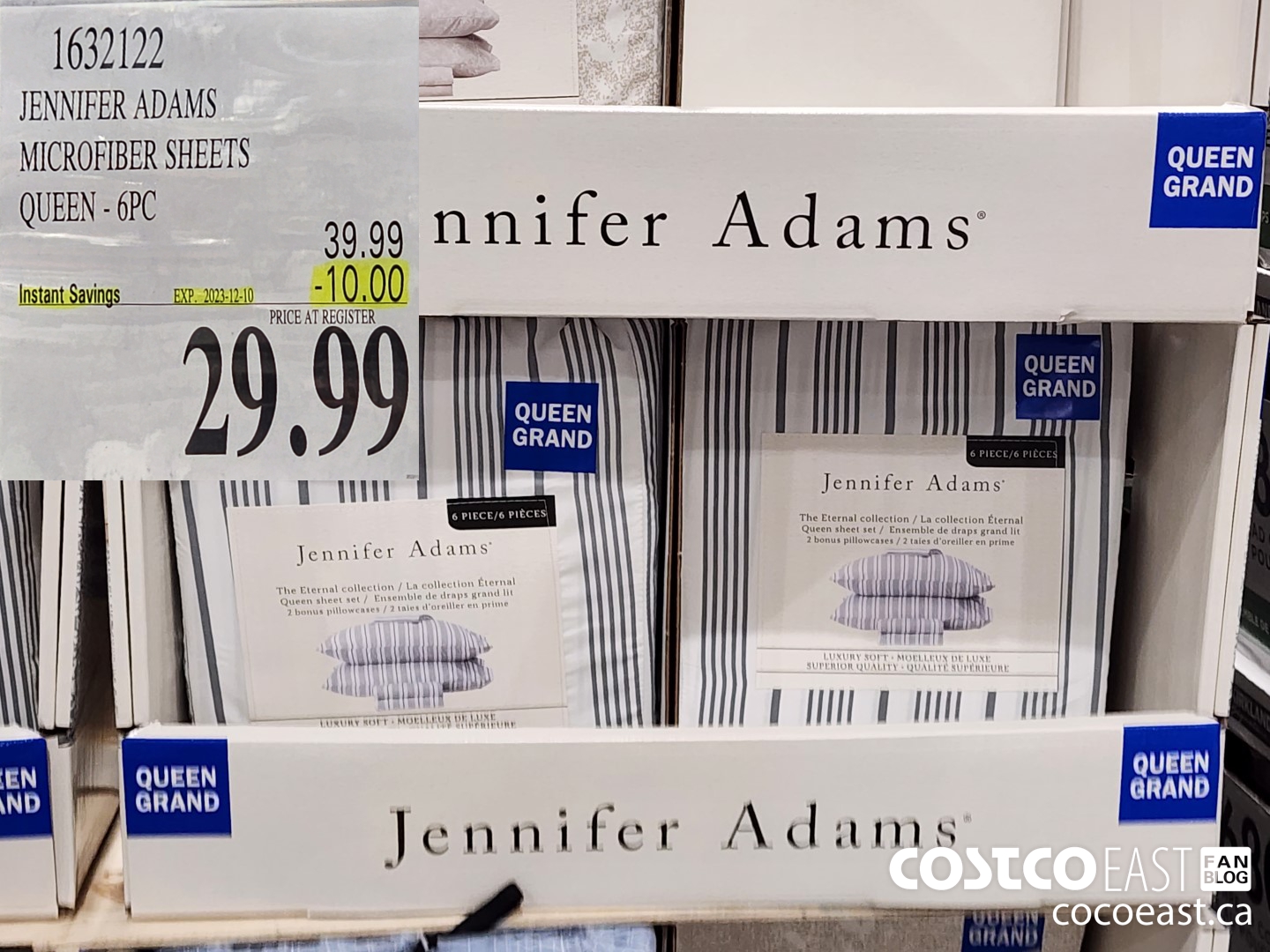 1632122 JENNIFER ADAMS MICROFIBER SHEETS QUEEN - 6 PC ($10.00 INSTANT SAVINGS EXPIRES ON 2023-12-10) $29.99