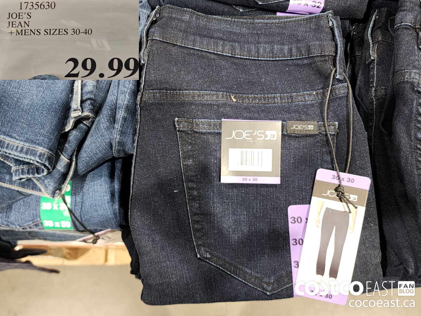 1735630 JOE'S JEAN + MENS SIZES 30-40 $29.99