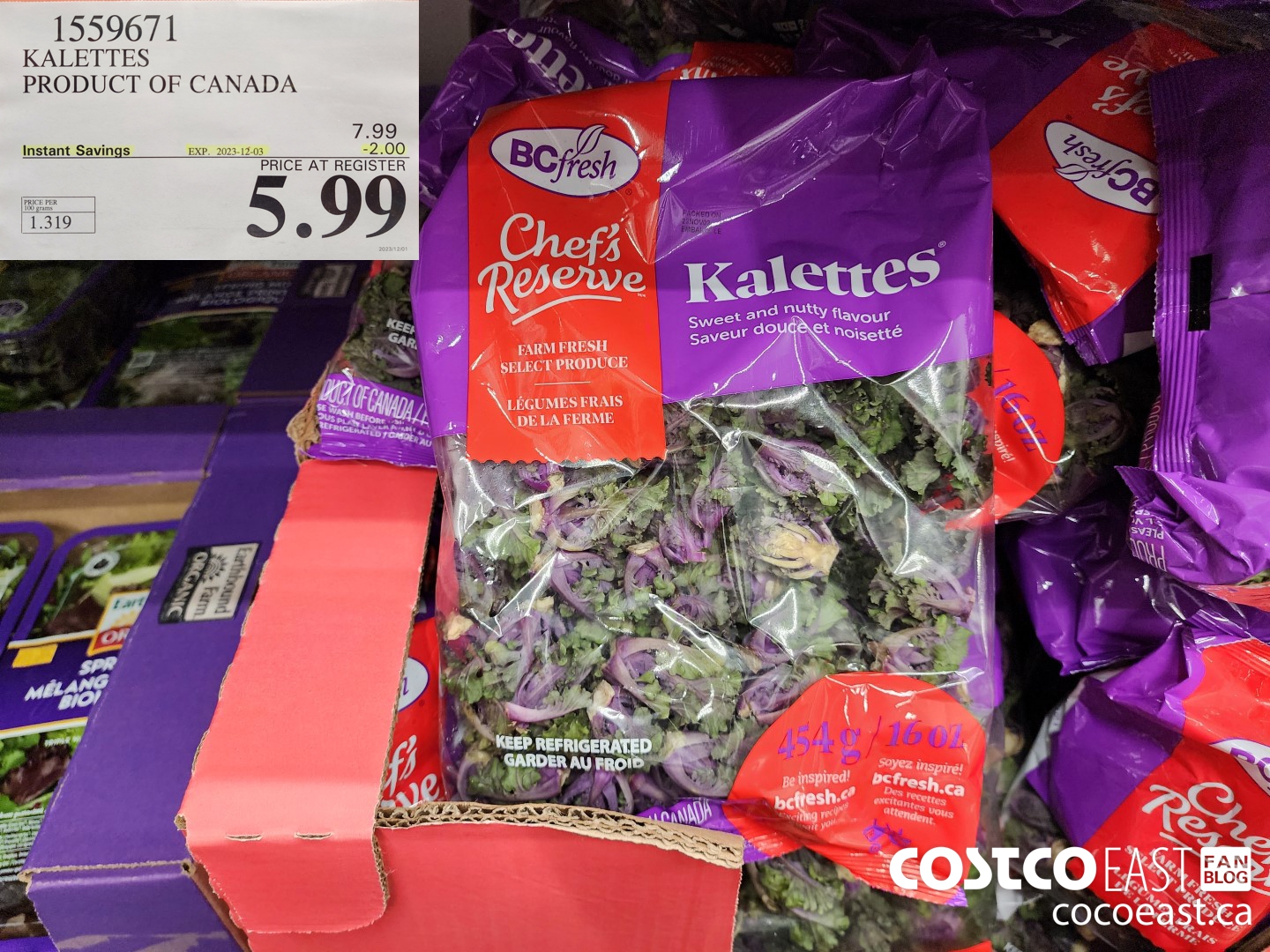 1559671 KALETTES PRODUCT OF CANADA ($2.00 INSTANT SAVINGS EXPIRES ON 2023-12-03) $5.99