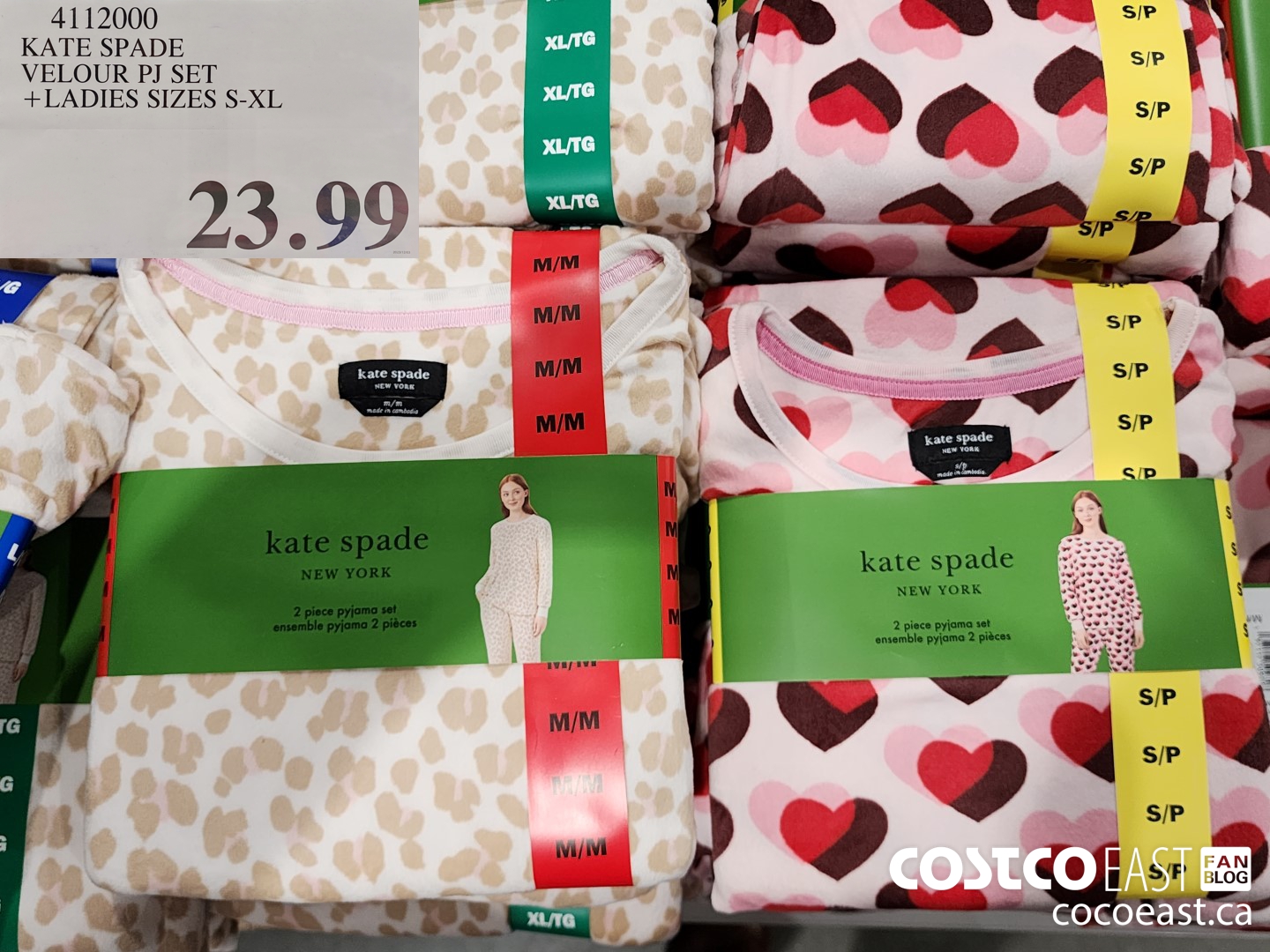 4112000 KATE SPADE VELOUR PJ SET + LADIES SIZES S-XL $23.99