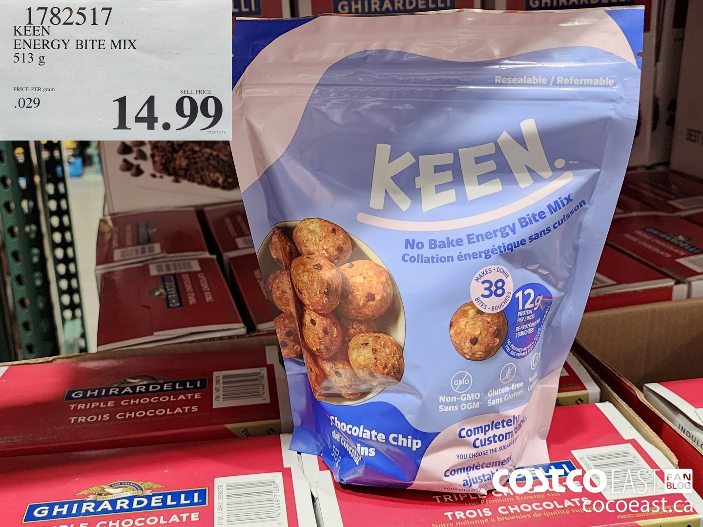 1782517 KEEN ENERGY BITE MIX 513 g $14.99