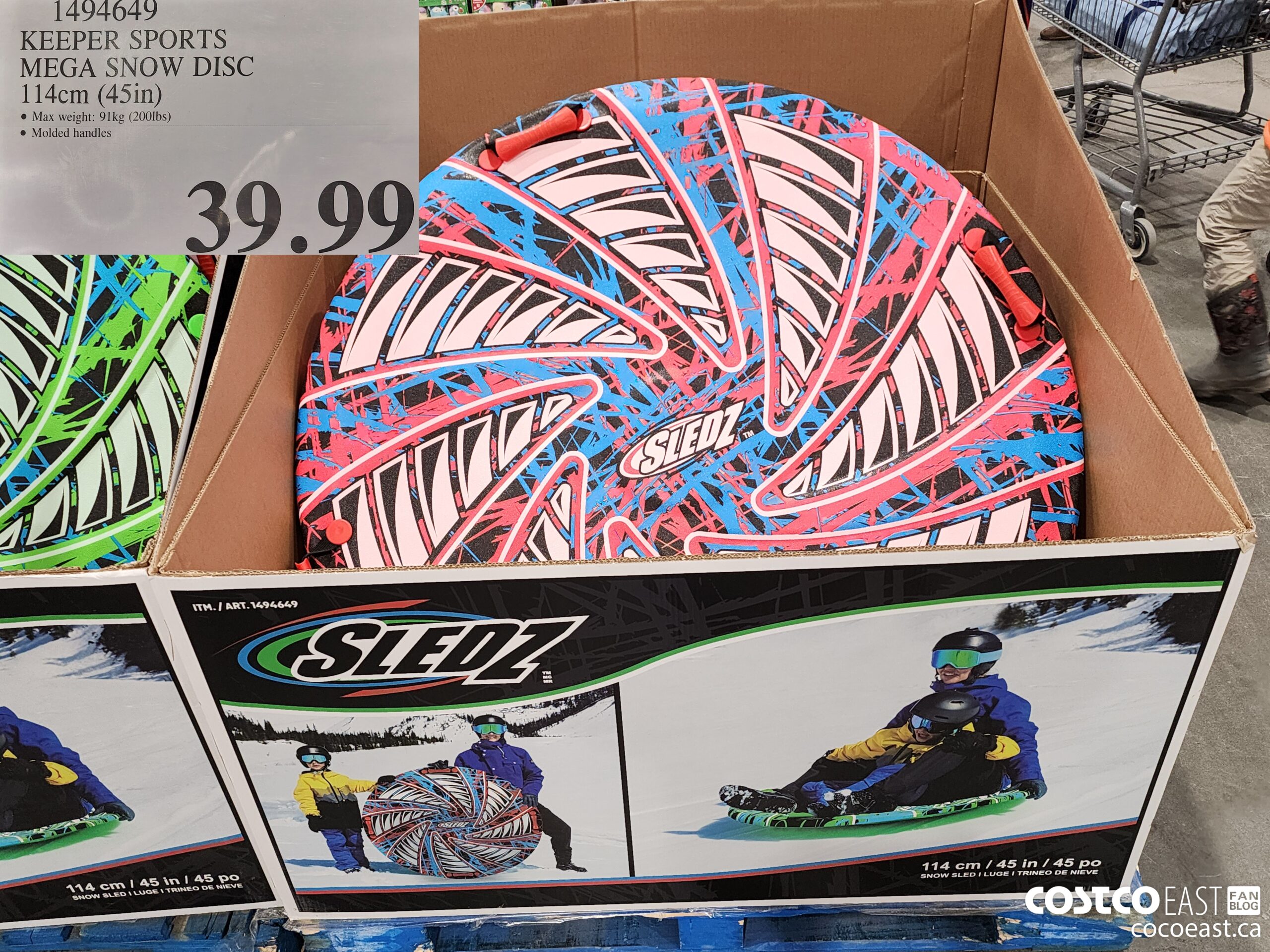 1494649 KEEPER SPORTS MEGA SNOW DISC 114cm (45in) $39.99