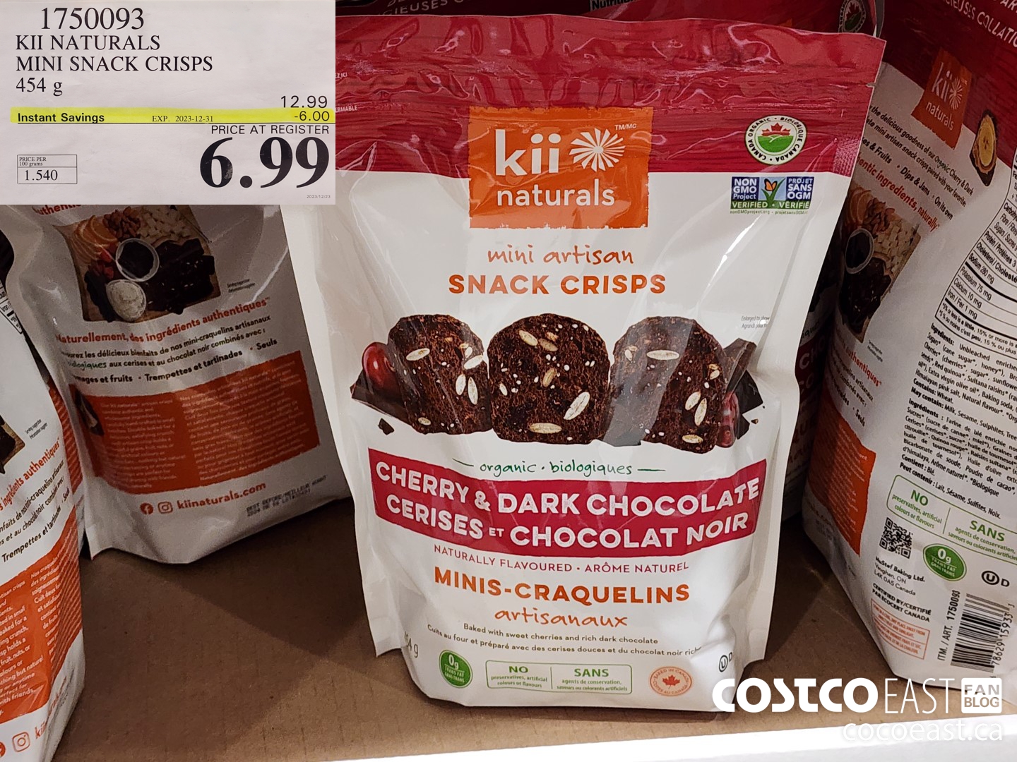 1750093 KII NATURALS MINI SNACK CRISPS 454 g ($6.00 INSTANT SAVINGS EXPIRES ON 2023-12-31) $6.99