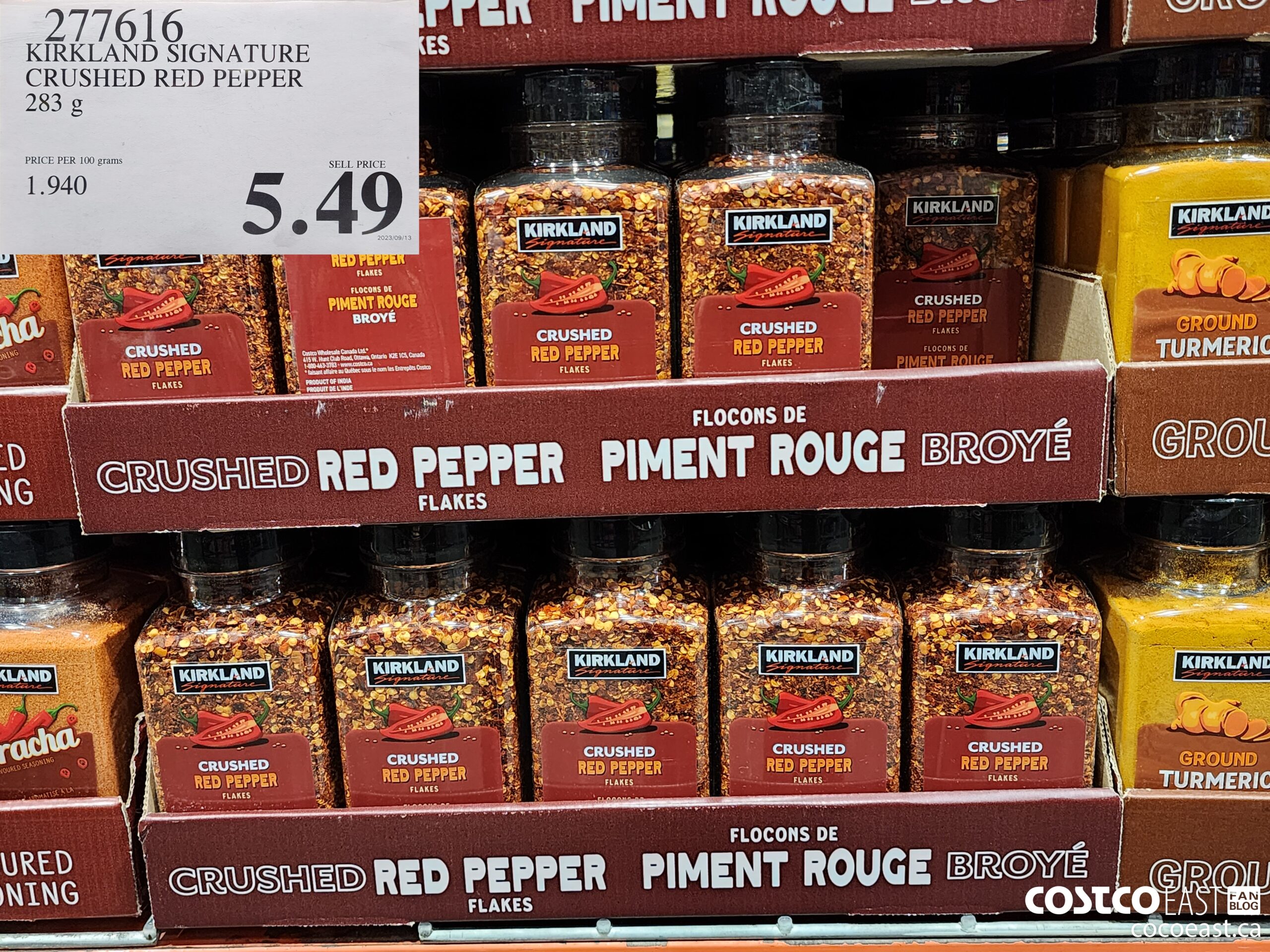 277616 KIRKLAND SIGNATURE CRUSHED RED PEPPER 283 G $5.49