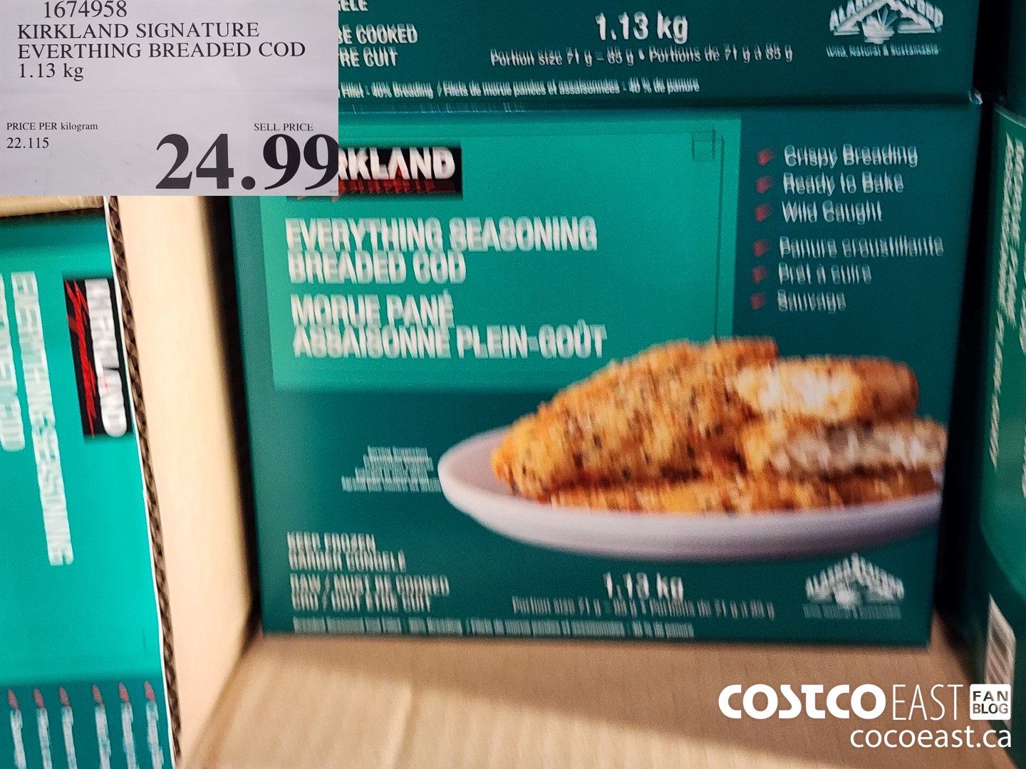 1674958 KIRKLAND SIGNATURE EVERYTHING BREADED COD 1.13 KG $24.99