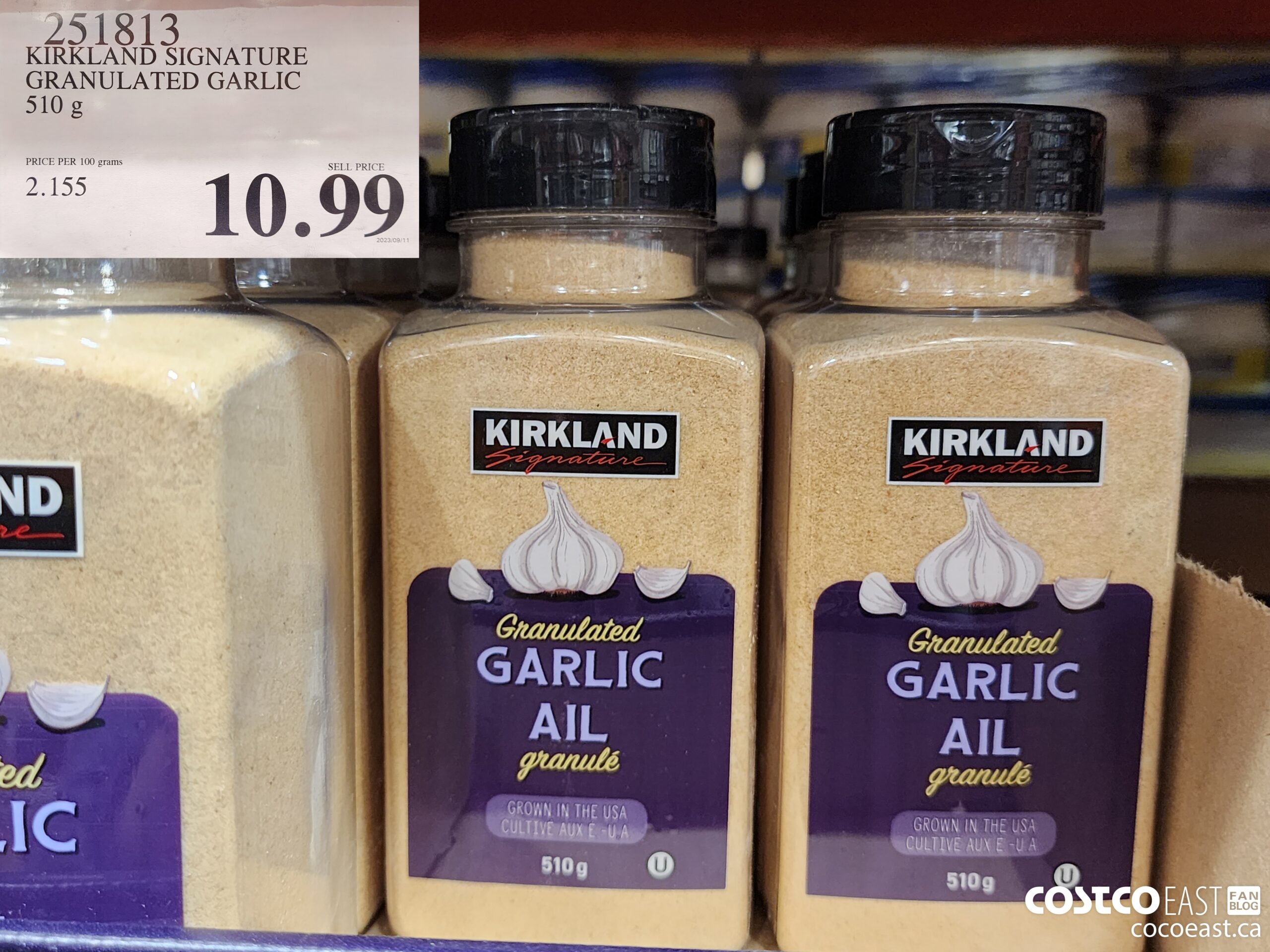 251813 KIRKLAND SIGNATURE GRANULATED GARLIC 510 G $10.99
