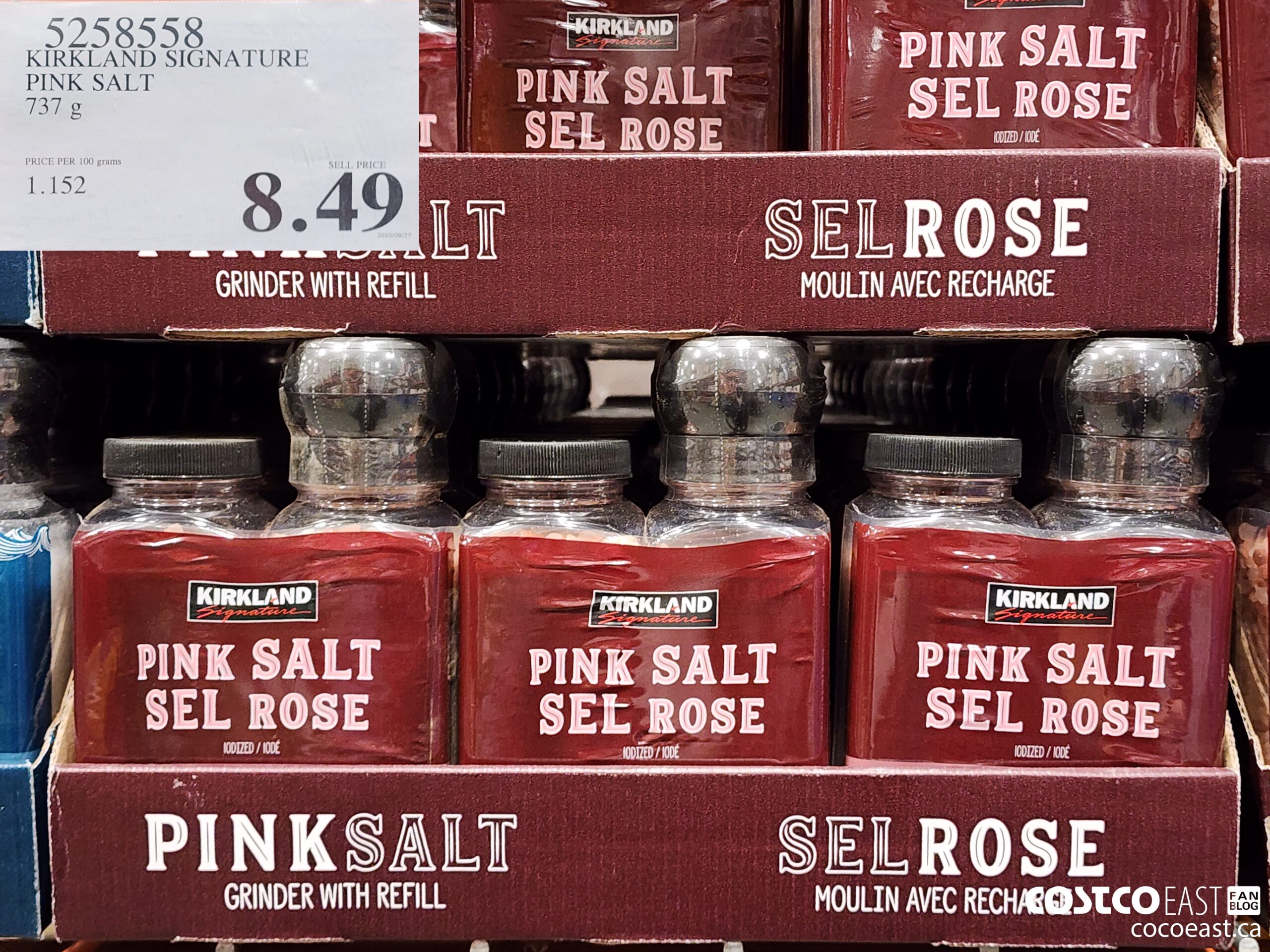 5258558 KIRKLAND SIGNATURE HIMALAYAN PINK SALT 737 G $8.49