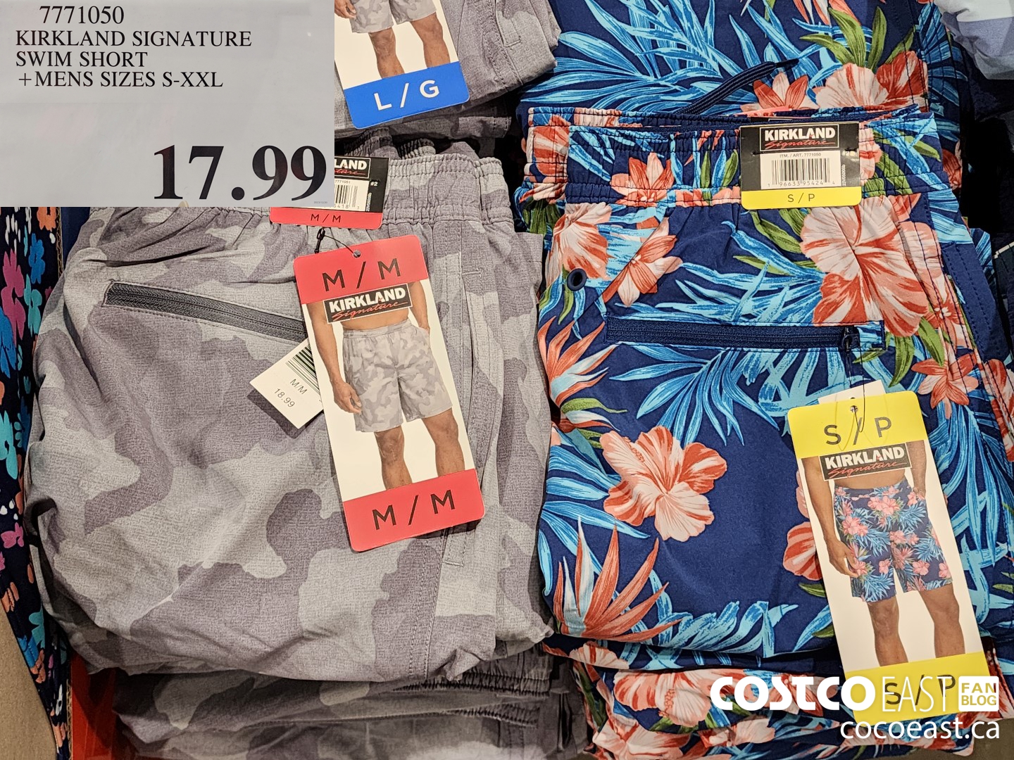 7771050 KIRKLAND SIGNATURE SWIM SHORT +MENS SIZES S-XXL $17.99