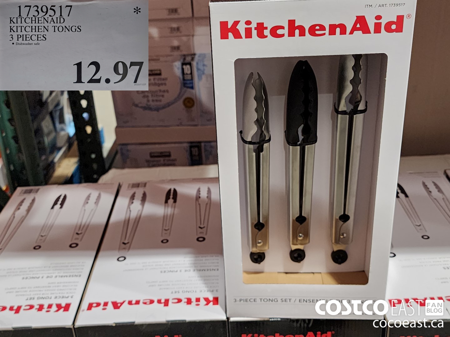 1739517 KITCHENAID KITCHEN TONGS 3 PIECES $12.97