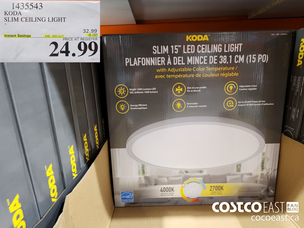 1435543 KODA SLIM CEILING LIGHT ($8.00 INSTANT SAVINGS EXPIRES ON 2023-12-17) $24.99