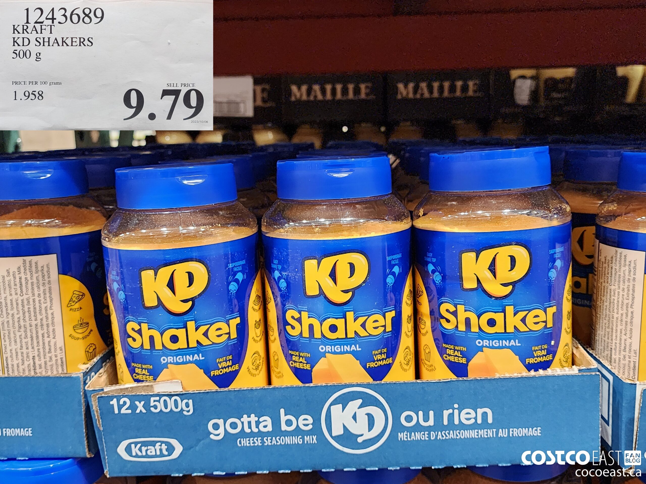 1243689 KRAFT KD SHAKERS 500g $9.79