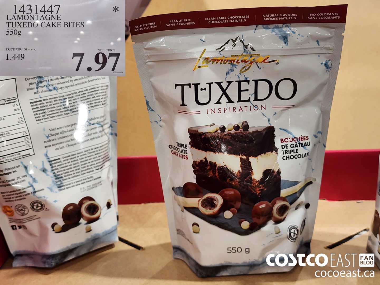 1431447 LAMONTAGNE TUXEDO CAKE BITES 550G $7.97