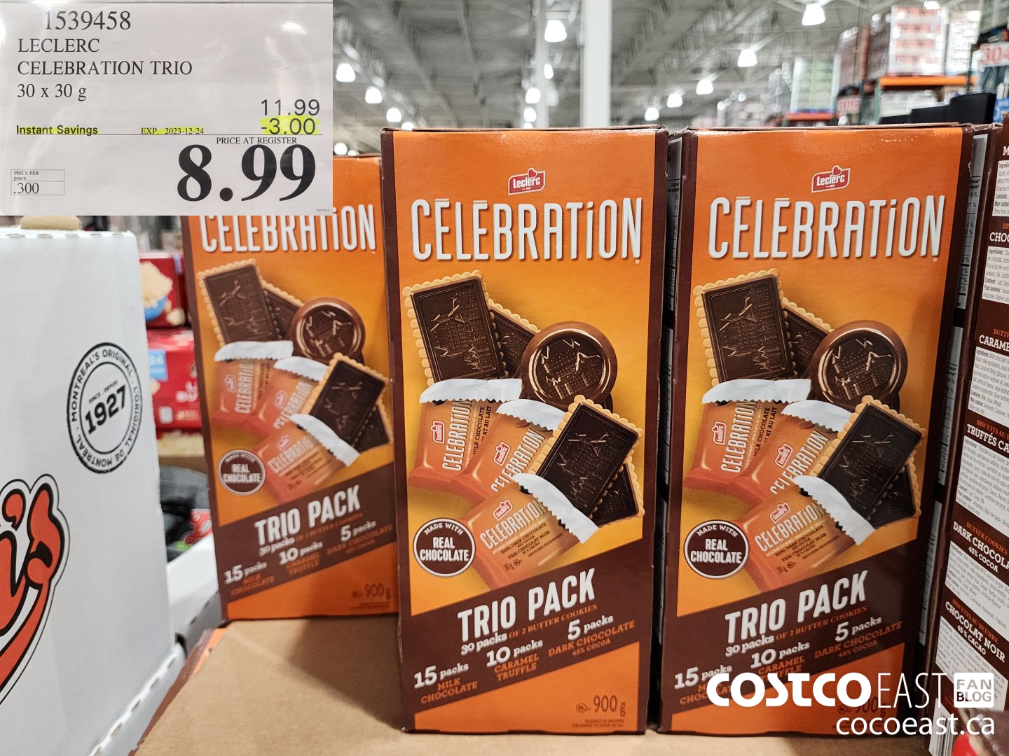 1539458 LECLERC CELEBRATION TRIO 30 x 30g ($3.00 INSTANT SAVINGS EXPIRES ON 2023-12-24) $8.99