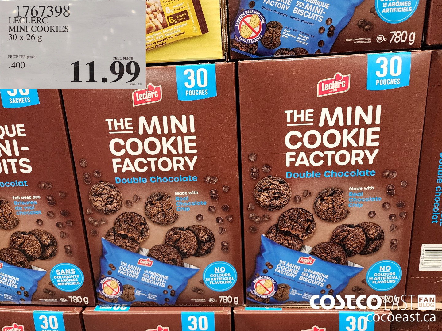 1767398 LECLERC MINI COOKIES 30 x 26 G $11.99