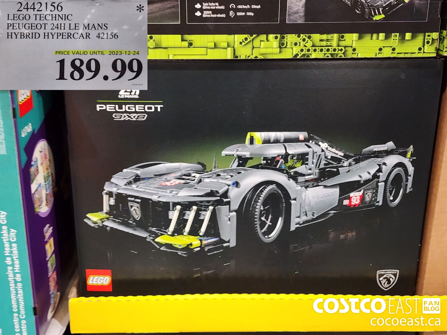 2442156 LEGO TECHNIC PEUGEOT 24H LE MANS HYBRID HYPERCAR 42156 $189.99