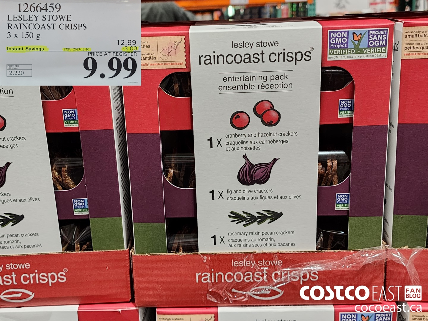 1266459 LESLEY STOWE RAINCOAST CRISPS 3 PK 3 x 150G ($3.00 INSTANT SAVINGS EXPIRES ON 2023-12-10) $9.99