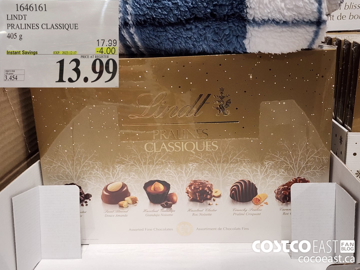 1646161 LINDT PRALINES CLASSIQUE 405G ($4.00 INSTANT SAVINGS EXPIRES ON 2023-12-17) $13.99