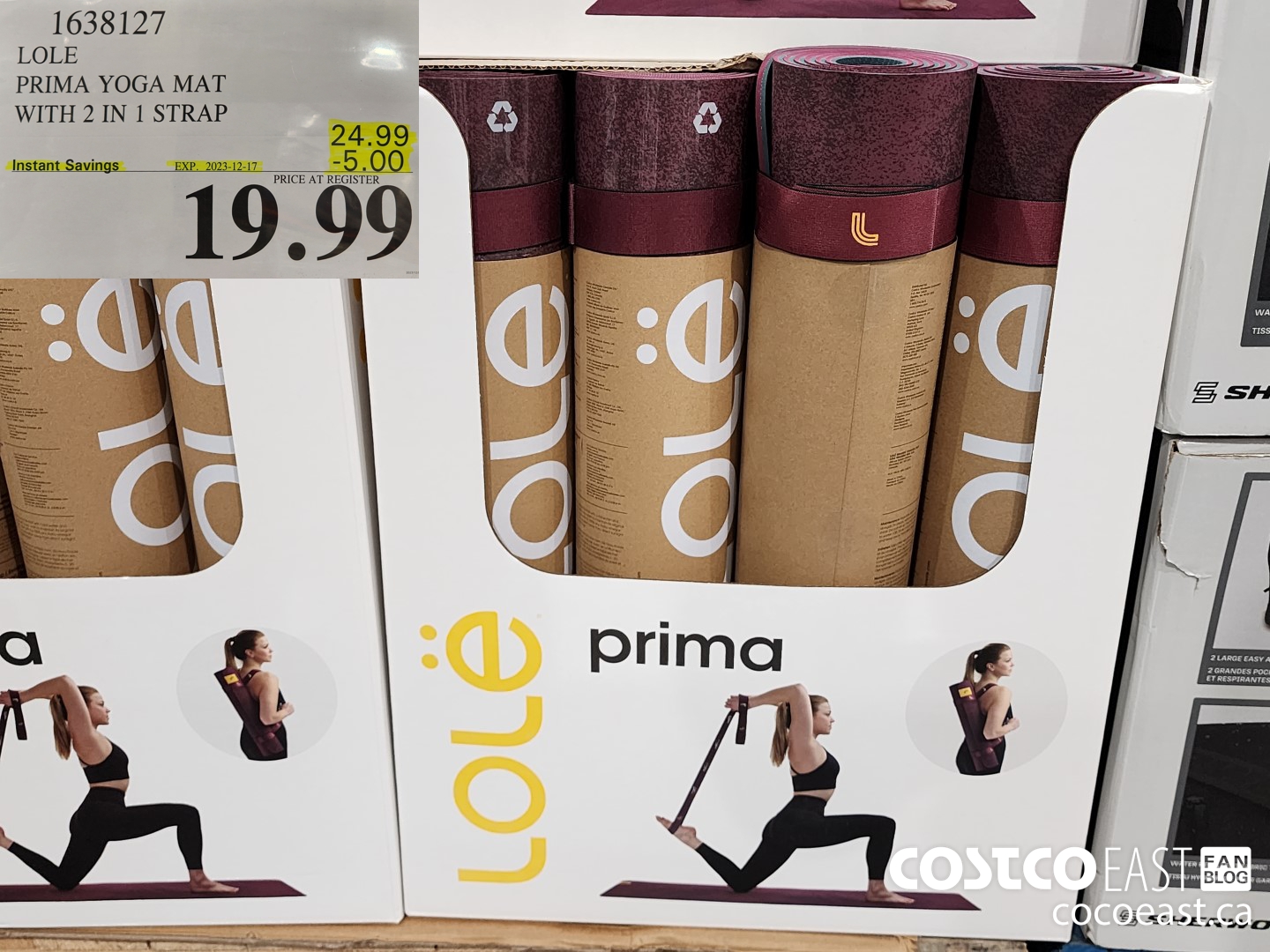 1638127 LOLE PRIMA YOGA MAT WITH 2 IN 1 STRAP ($5.00 INSTANT SAVINGS EXPIRES ON 2023-12-17) $19.99