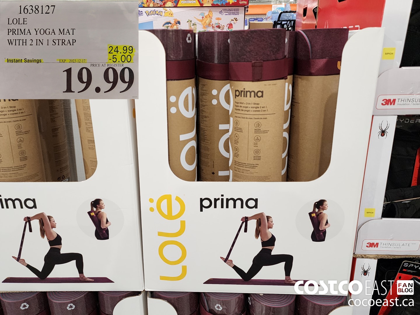 1638127 LOLE PRIMA YOGA MAT WITH 2 IN 1 STRAP ($5.00 INSTANT SAVINGS EXPIRES ON 2023-12-17) $19.99