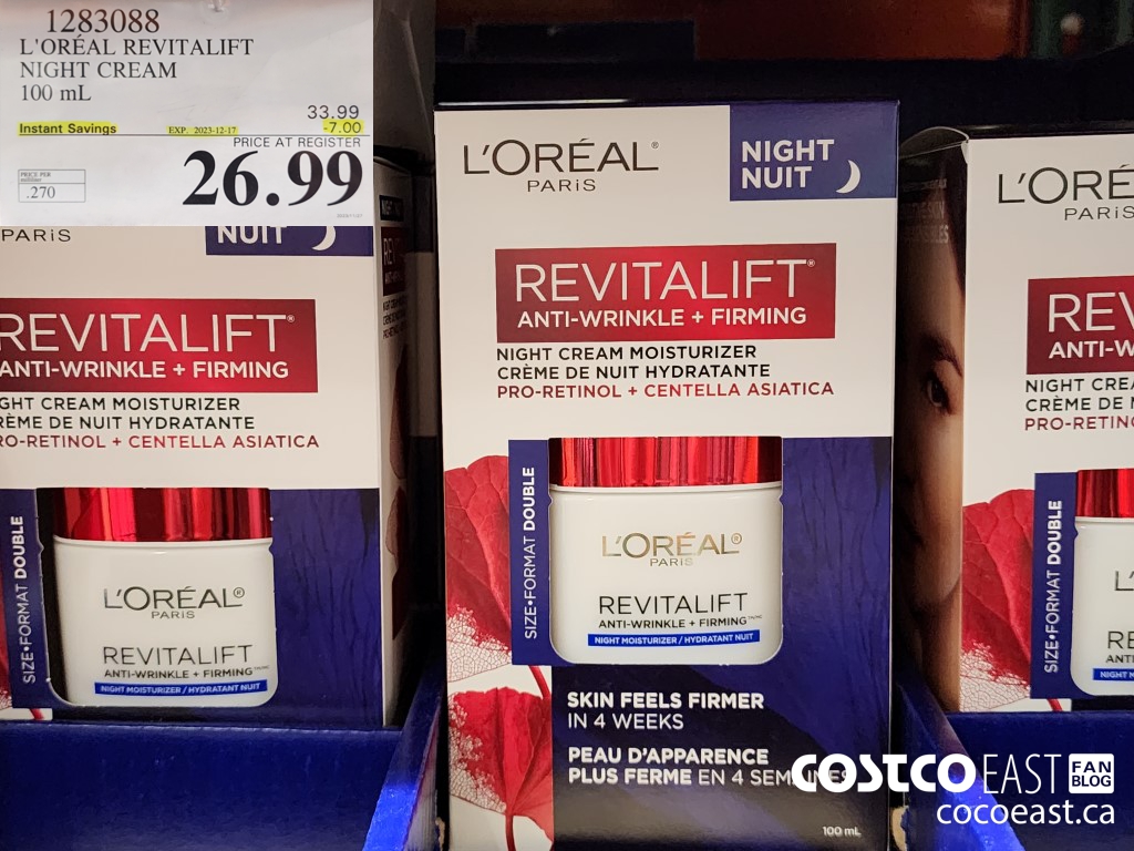 1283088 L'OREAL REVITALIFT NIGHT CREAM 100 mL ($7.00 INSTANT SAVINGS EXPIRES ON 2023-12-17) $26.99