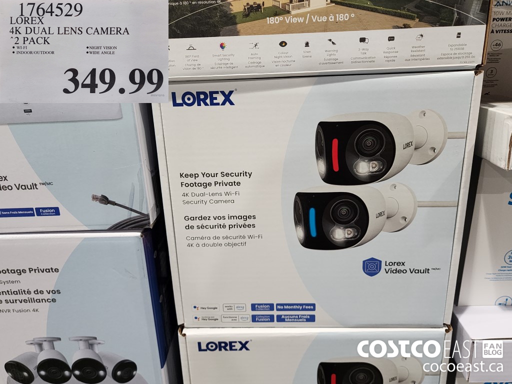 1764529 LOREX 4K DUAL LENS CAMERA 2 PACK $349.99