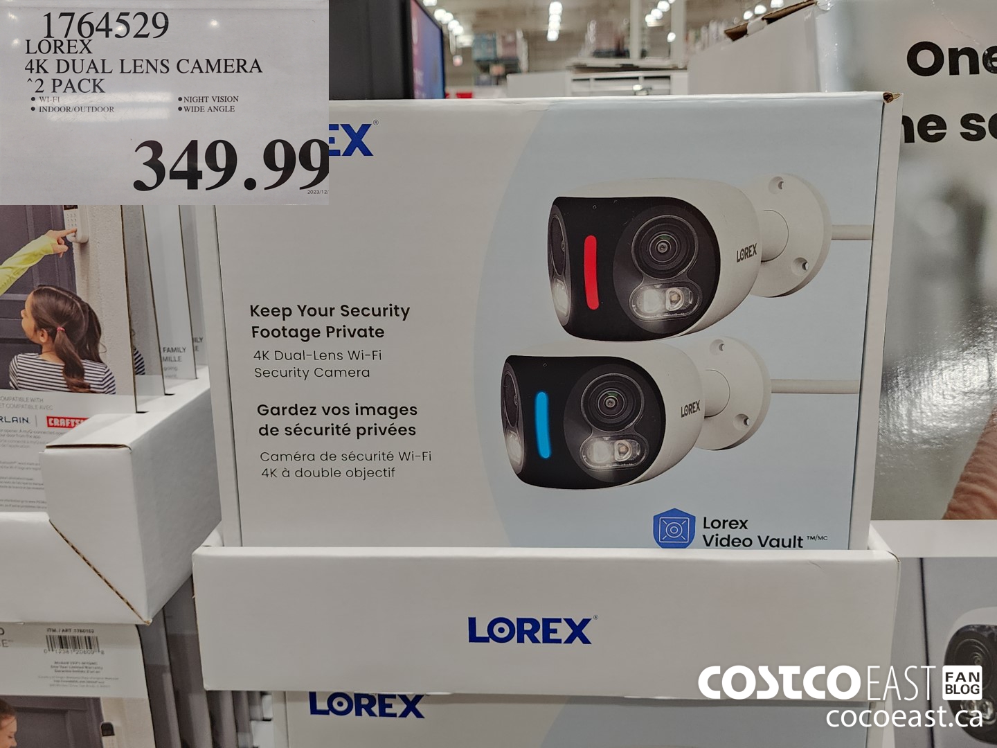 1764529 LOREX 4K DUAL LENS CAMERA 2 PACK $349.99