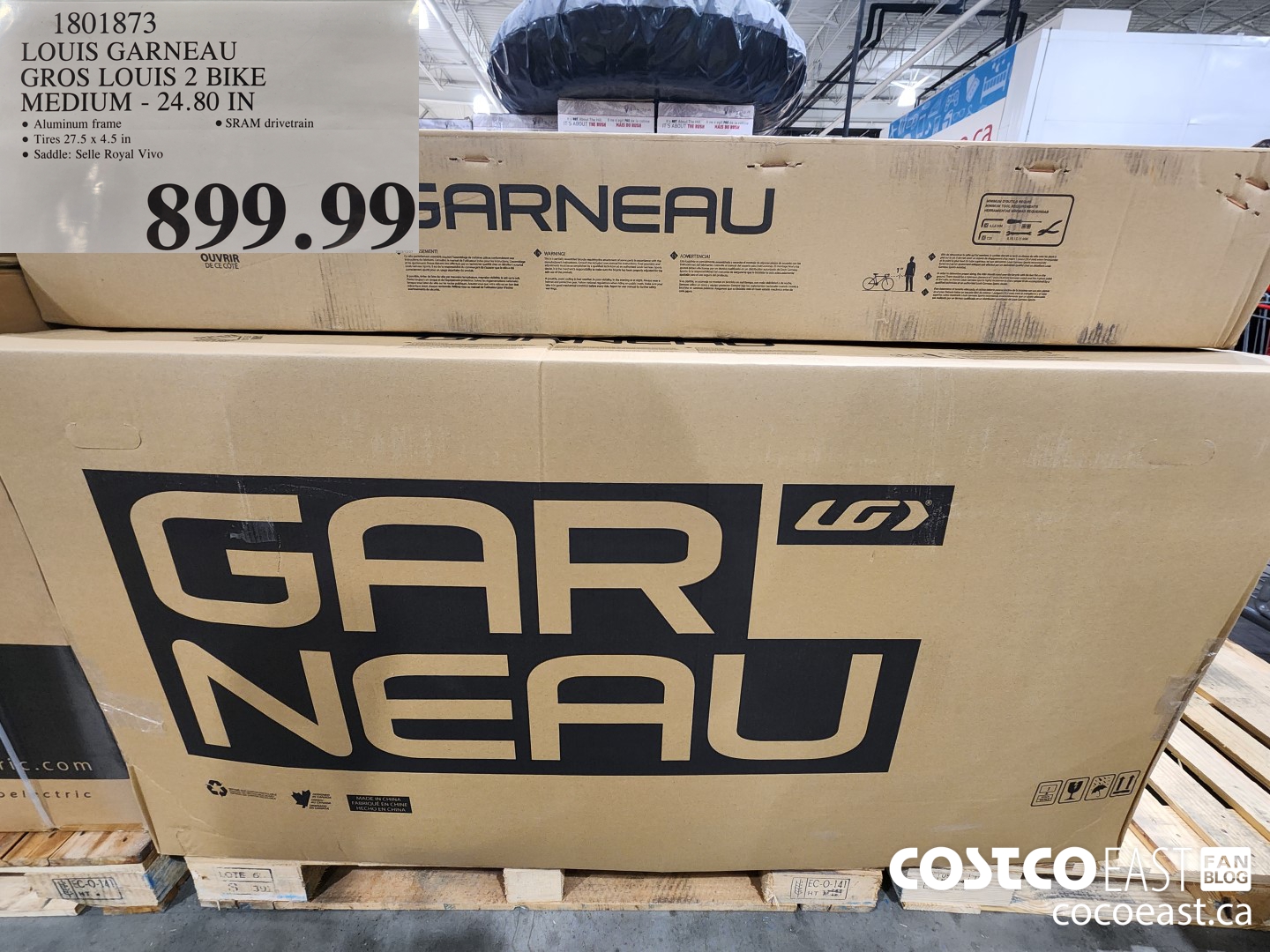 1801873 LOUIS GARNEAU GROS LOUIS 2 BIKE MEDIUM - 24.80 IN $899.99