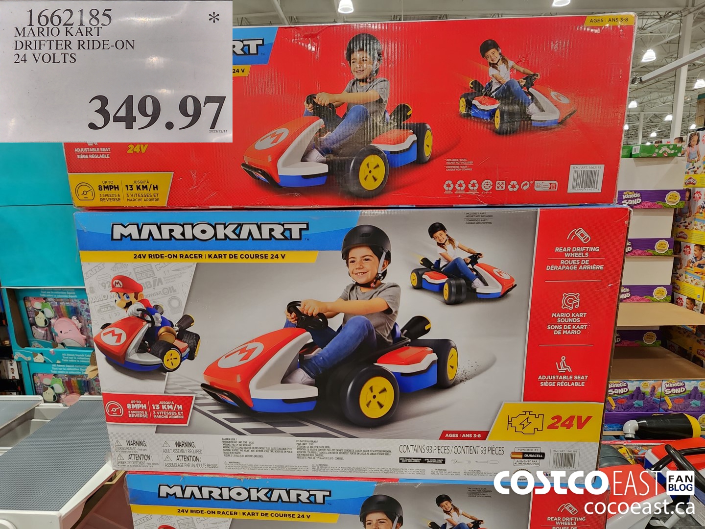 1662185 MARIO KART DRIFTER RIDE-ON 24 VOLTS $349.97