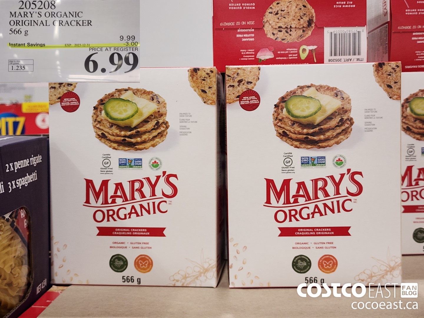205208 MARY'S ORGANIC ORIGINAL CRACKER 566G ($3.00 INSTANT SAVINGS EXPIRES ON 2023-12-31) $6.99